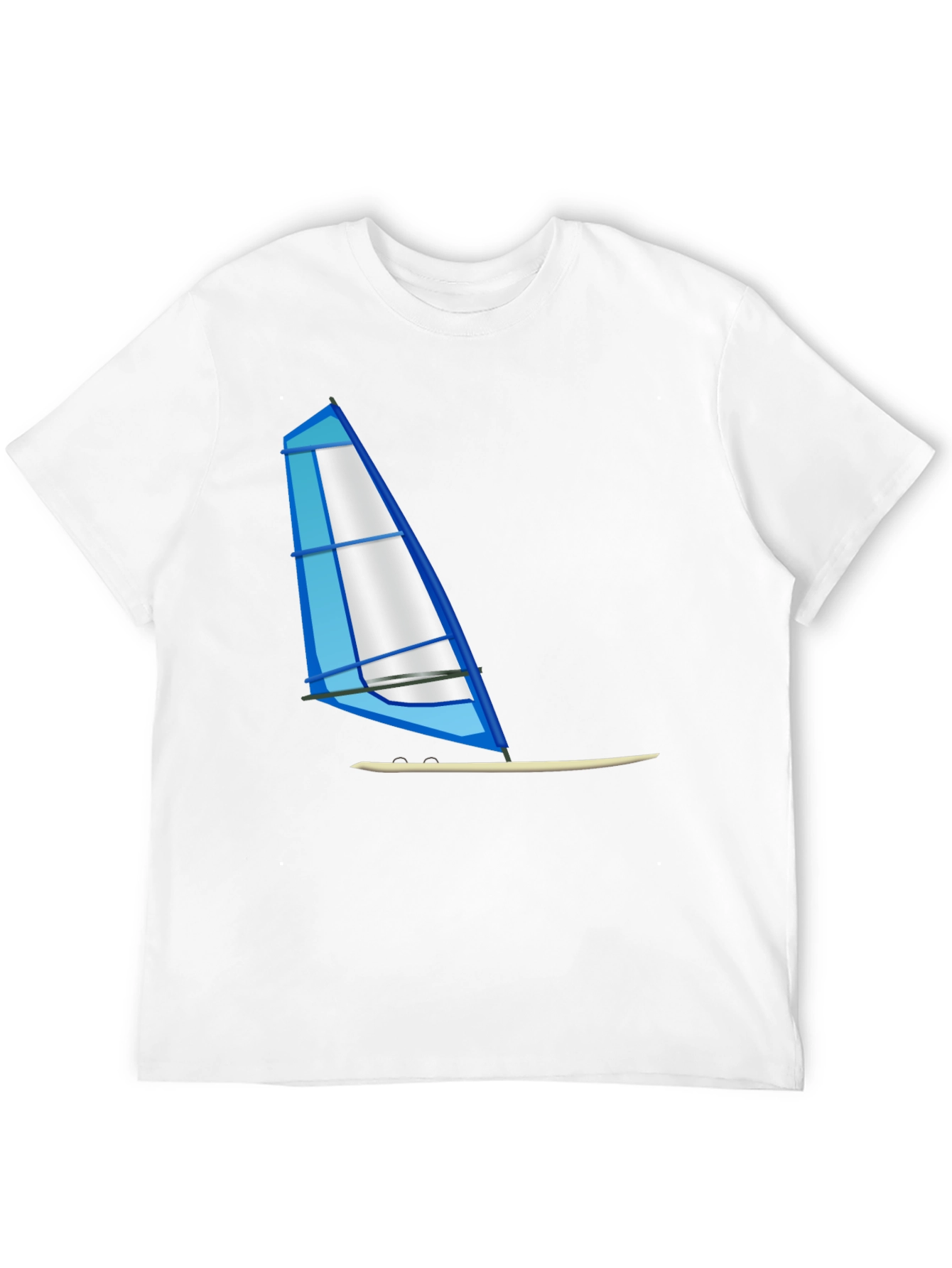 Black Windsurf Graphic Tee - Black Cotton T-Shirt view 12