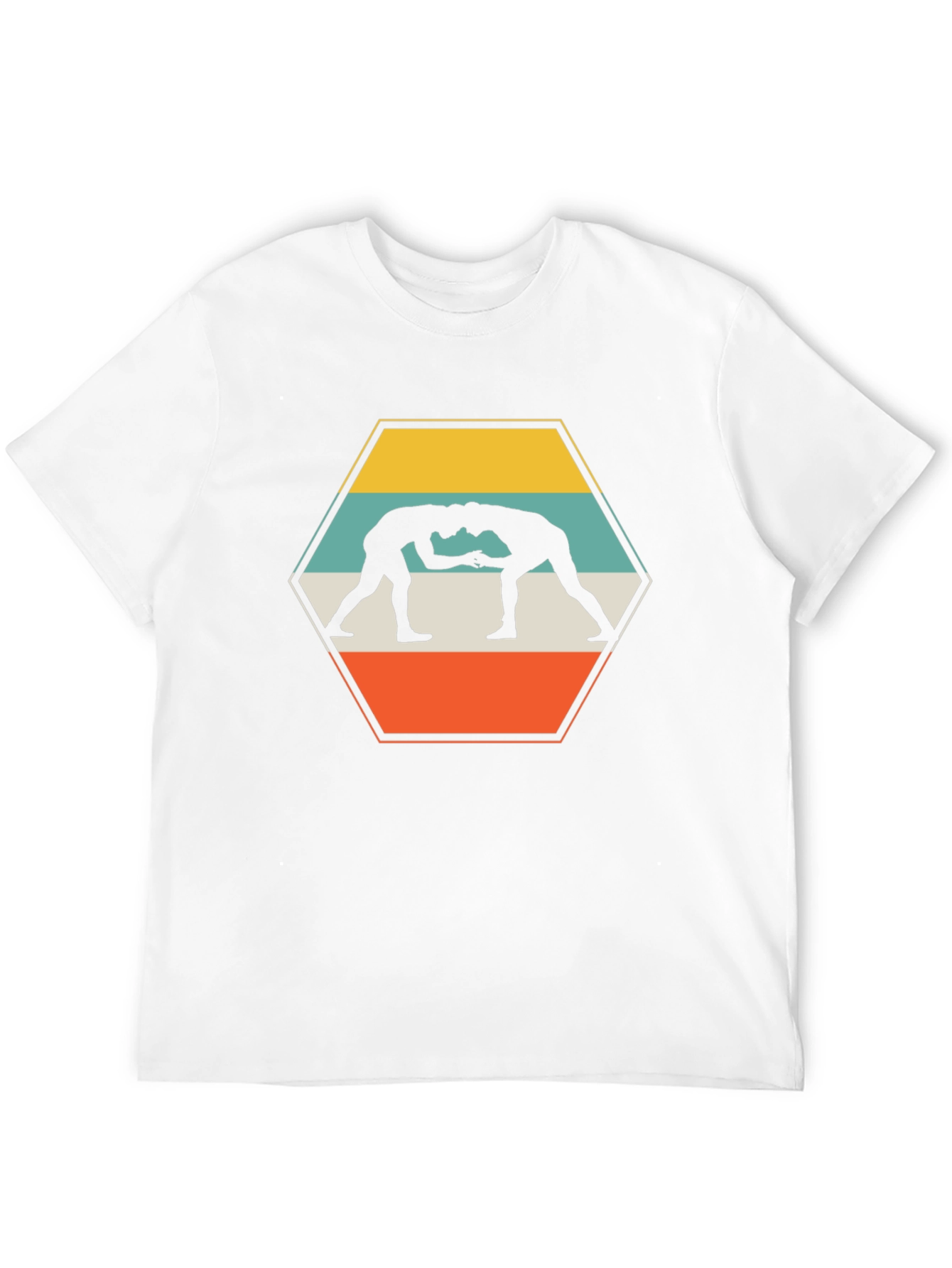 Black Wrestling Retro T-Shirt view 12