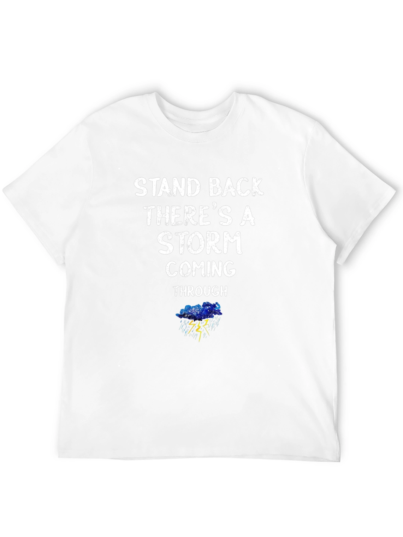 Black Stand Back Storm Graphic Black Tee view 12