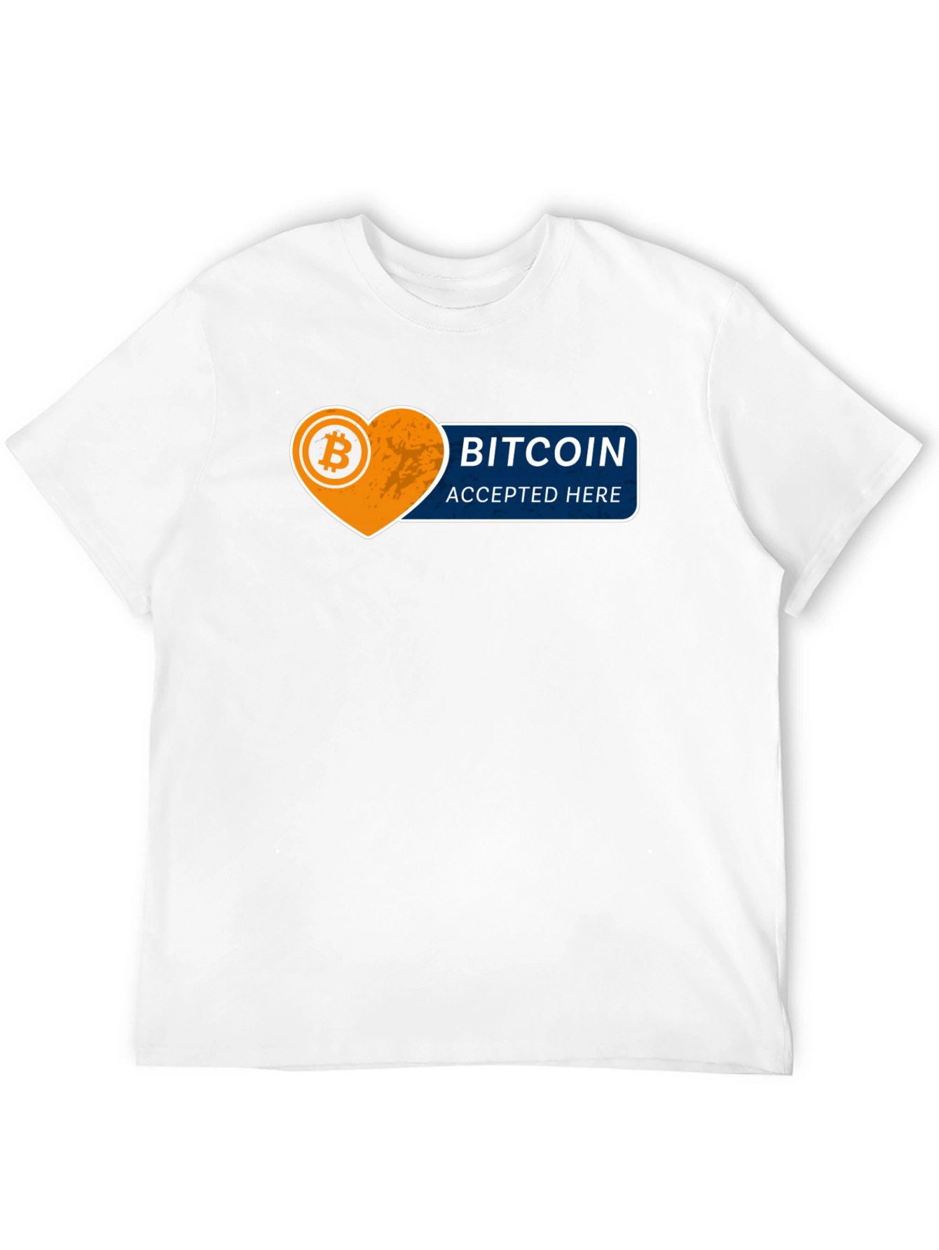 Black Bitcoin Accepted Here Graphic Tee - Black Cotton T-Shirt view 12