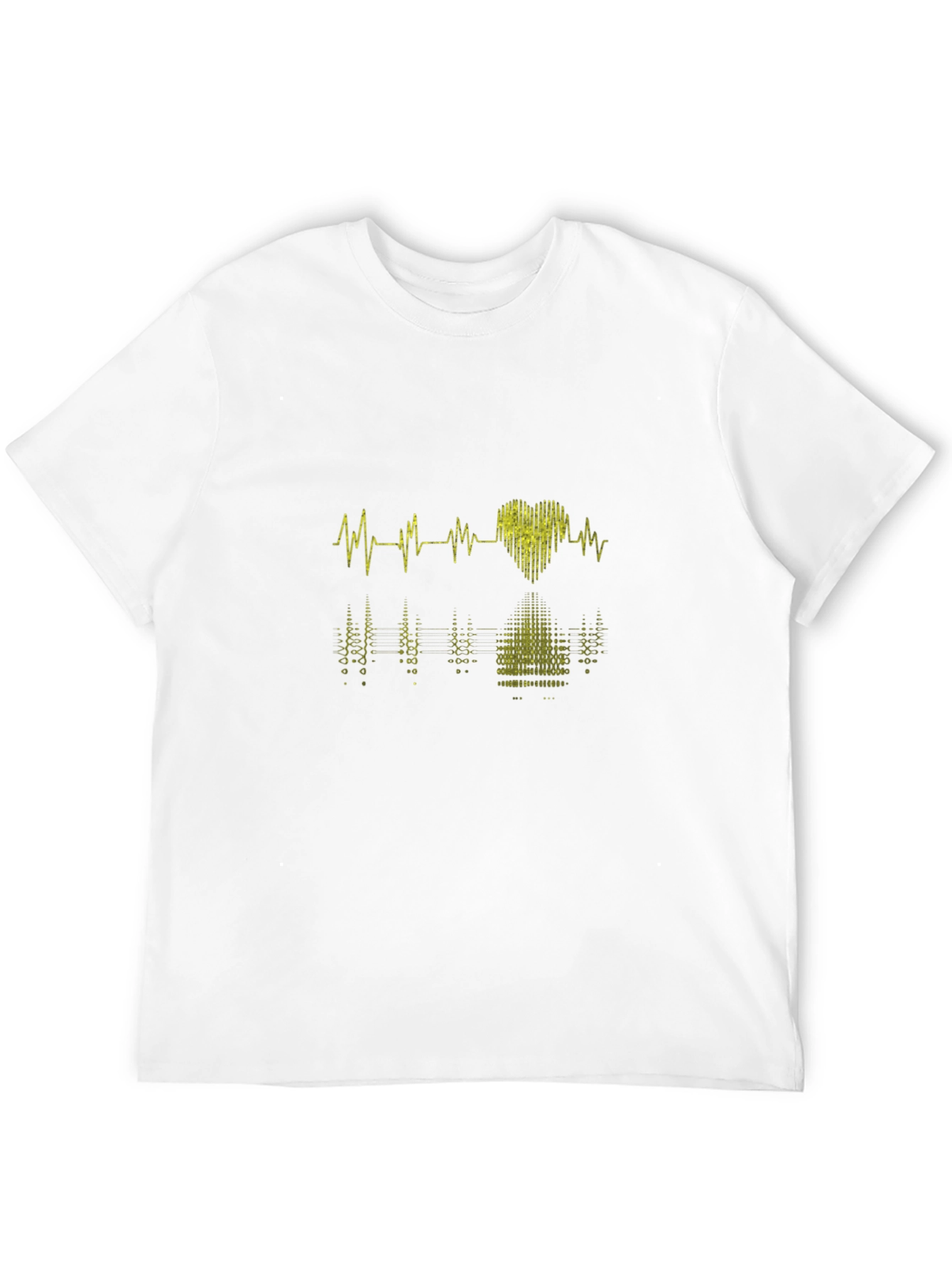 Black Heartbeat Graphic Tee - Men's Black T-Shirt view 12