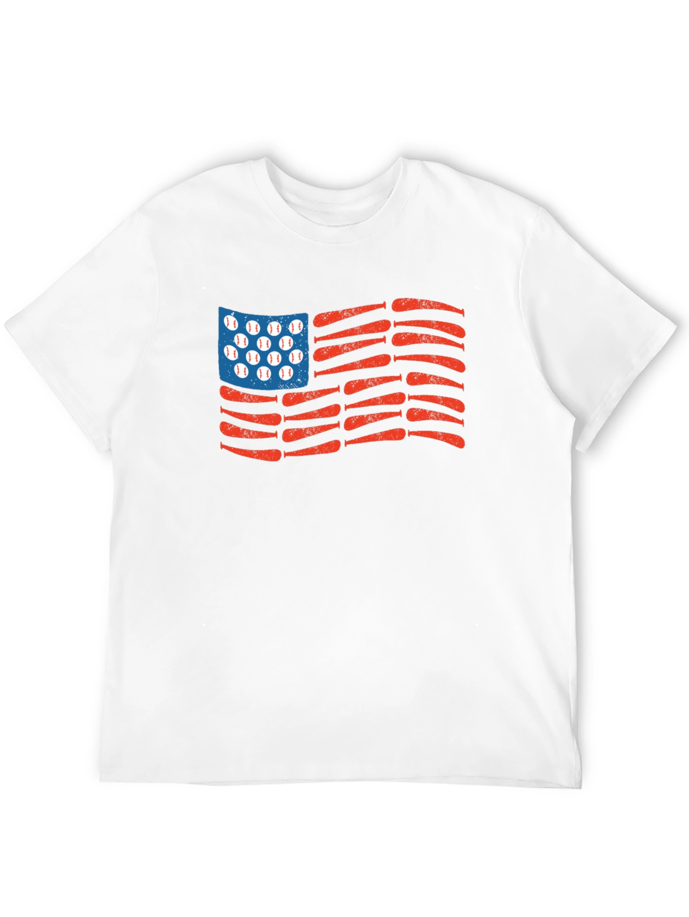 Black American Baseball Flag T-Shirt view 12