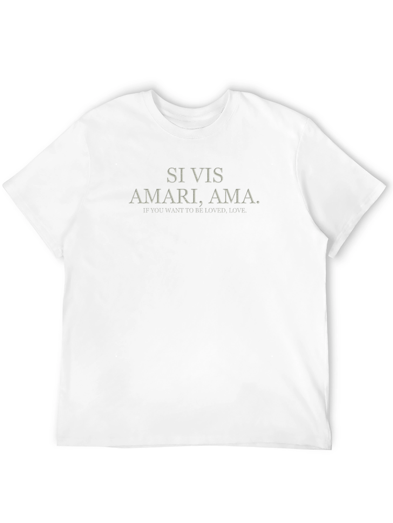 Black Si Vis Amari, Ama. T-Shirt - Latin Quote Tee view 12