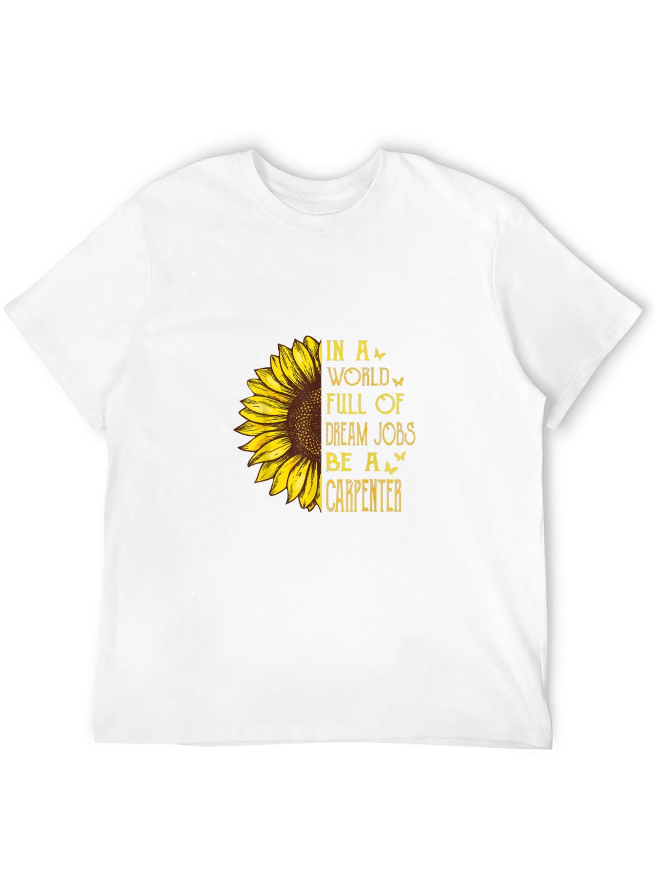 Black Carpenter Sunflower Graphic Tee - Black Cotton Blend view 12