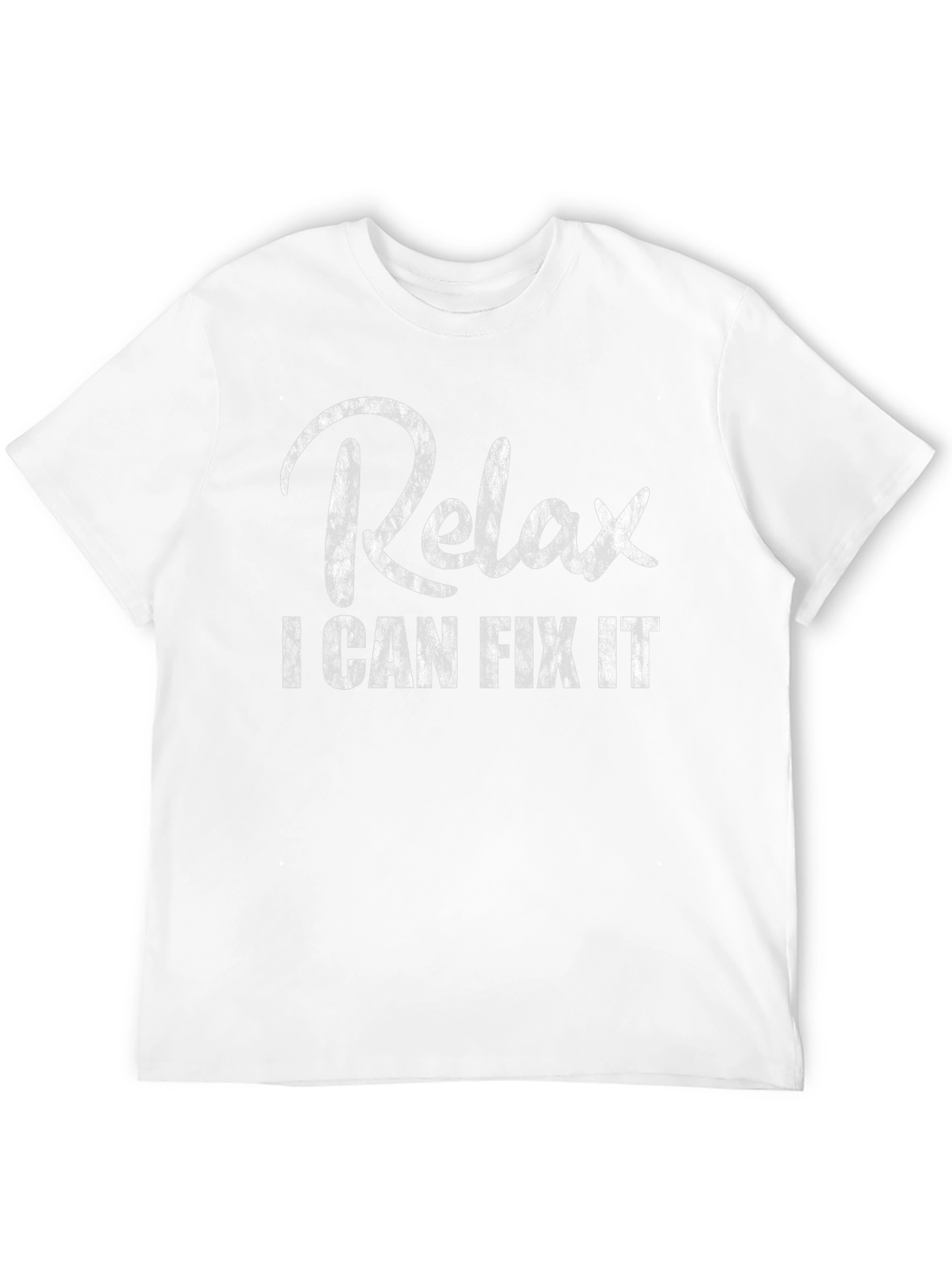 Black Relax I Can Fix It Black Graphic T-Shirt view 12