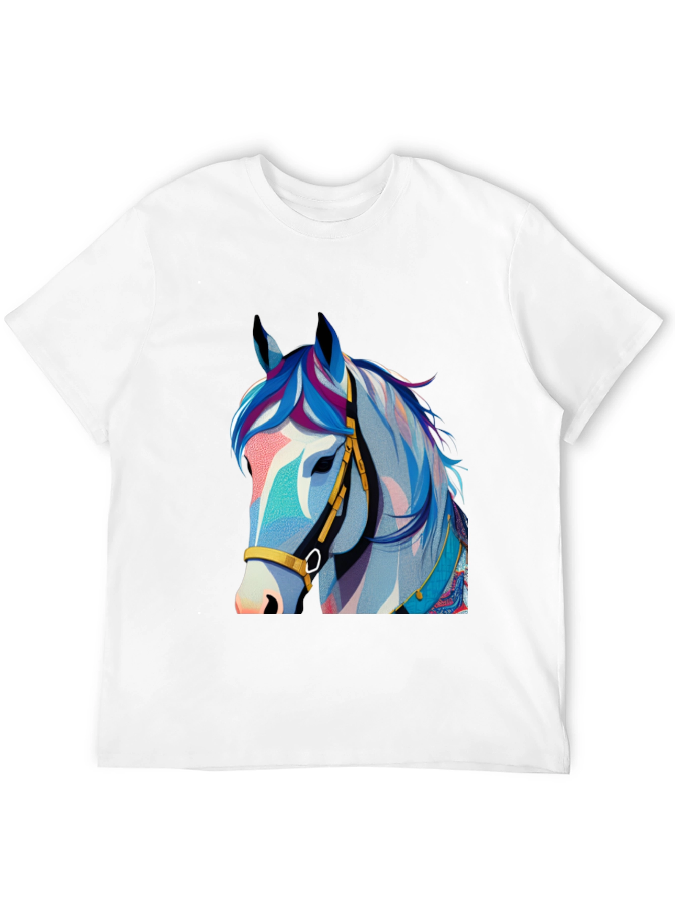 Horse Graphic Tee - Stylish Men's Black T-Shirt - 12