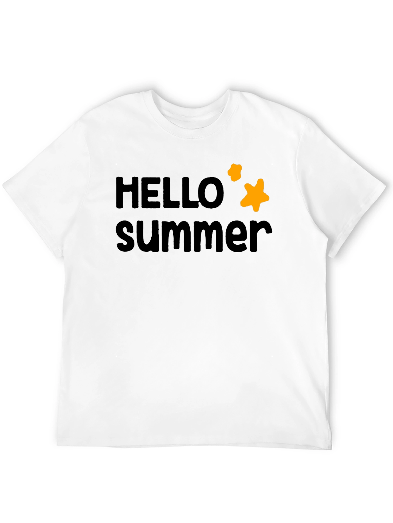 Black Hello Summer Black Cotton Tee view 12