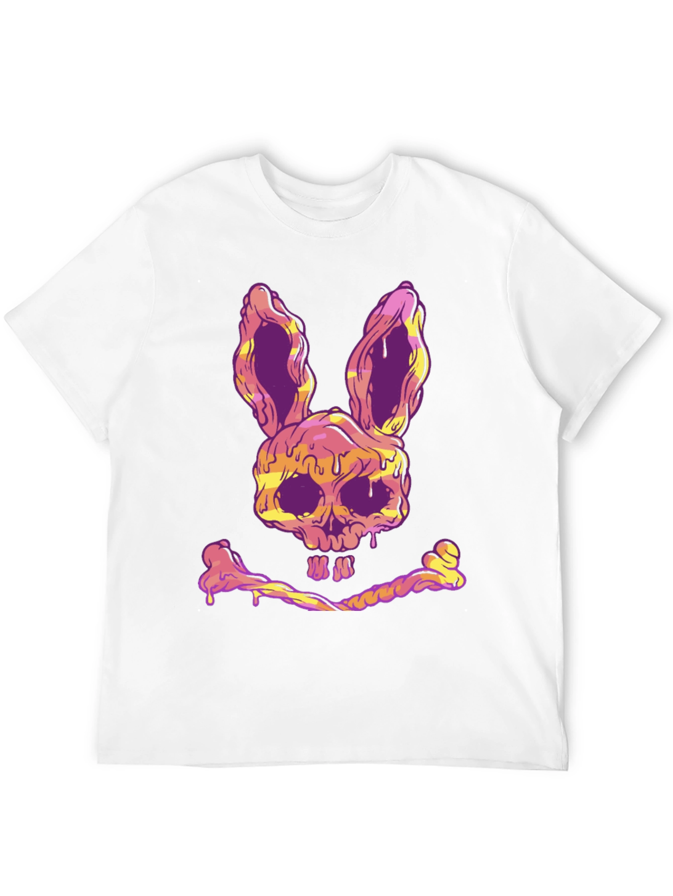 Black Skull Bunny T-Shirt - Edgy Graphic Tee view 12