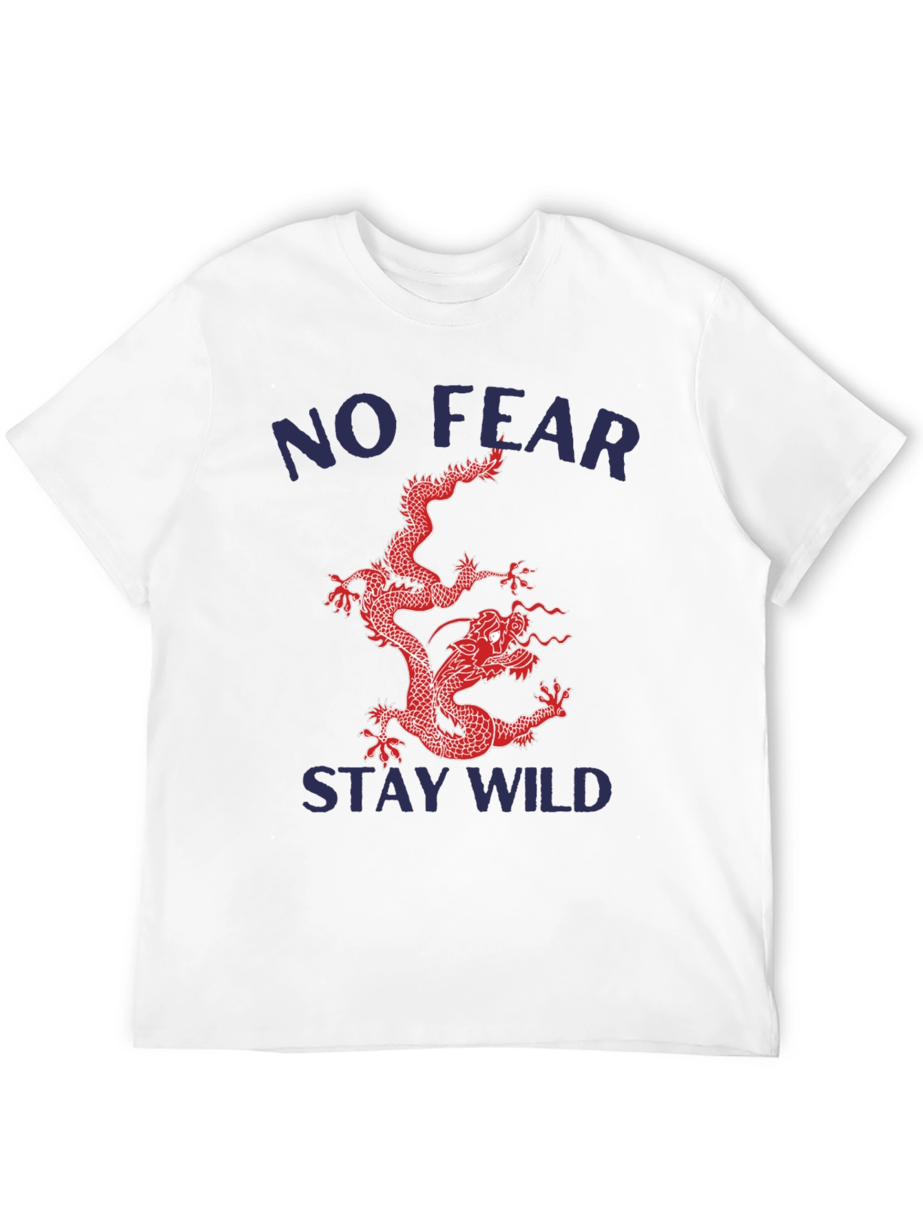 Black No Fear Stay Wild Dragon Graphic Tee view 12