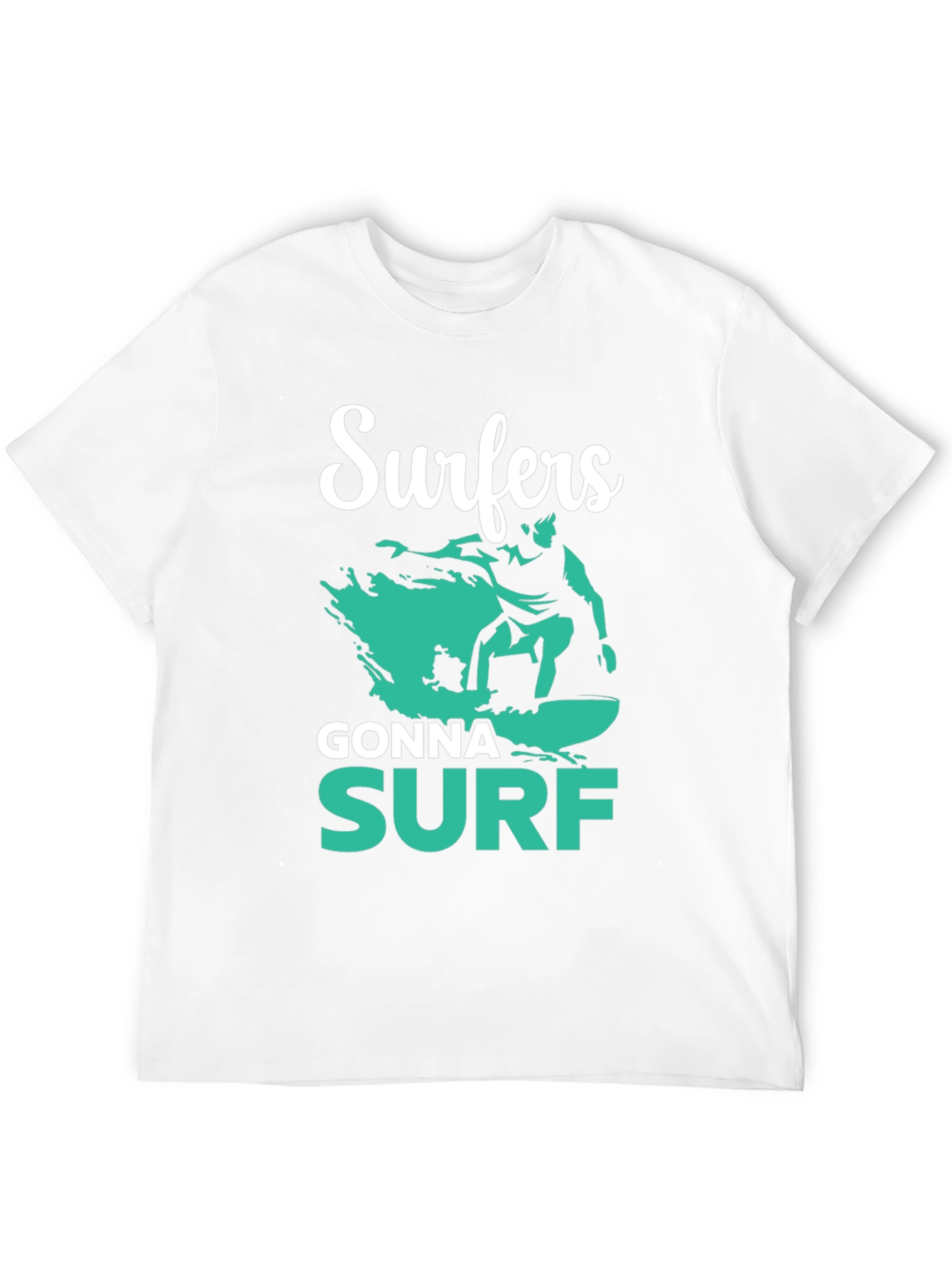 Black Surfers Gonna Surf Graphic Tee view 12