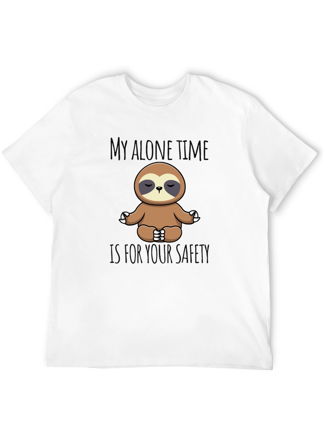 Black Zen Sloth Graphic Tee - My Alone Time view 12