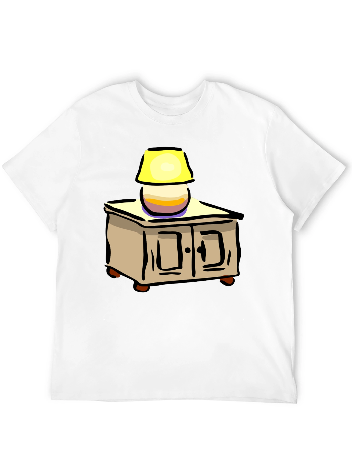 Black Cartoon Nightstand Lamp T-Shirt view 12