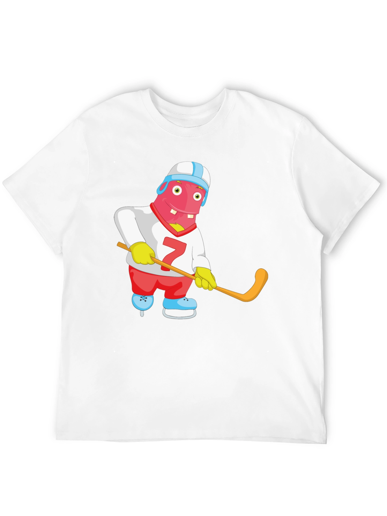 Black Funny Hockey Monster Graphic Tee view 12