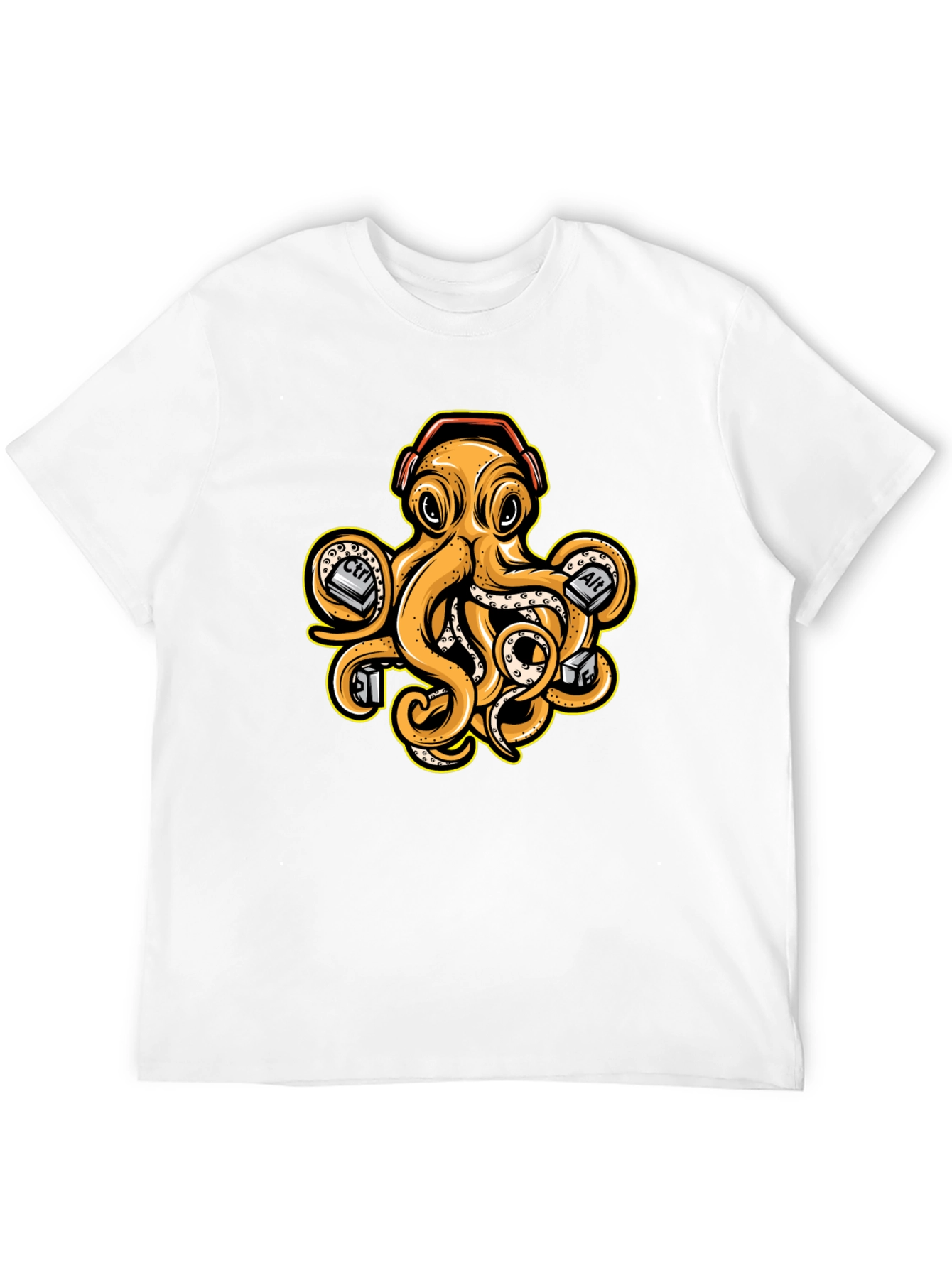 Black Tech Octopus Graphic Tee - Gamer Style view 12