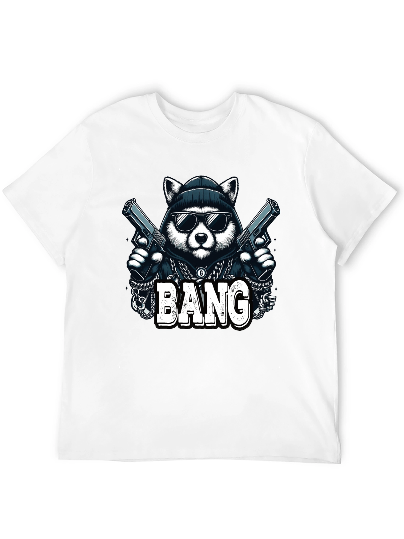 Black Raccoon Gangster Graphic Tee view 12