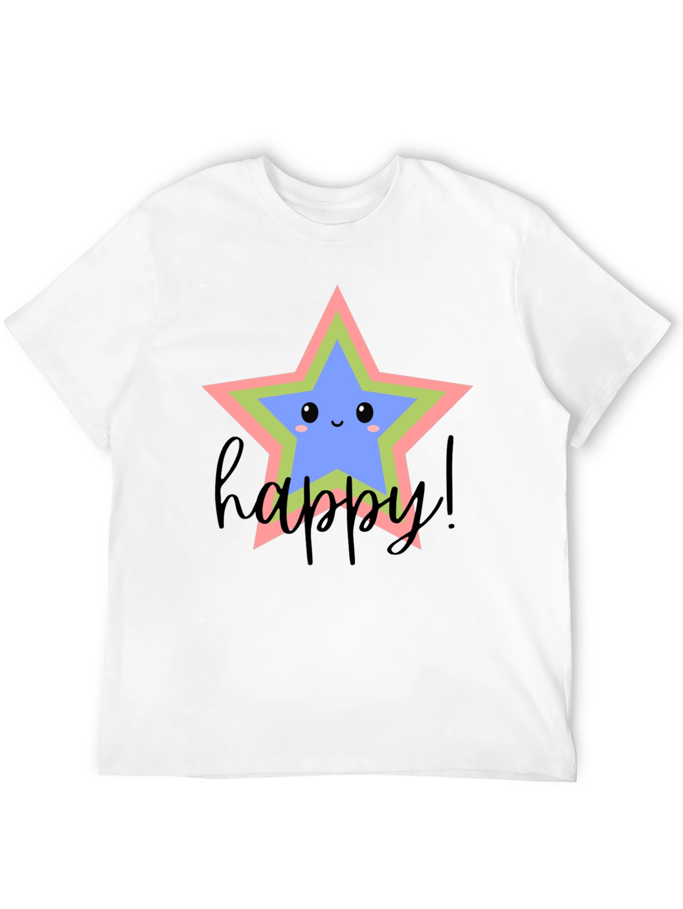 Black Cute Star Graphic Tee - Happy Vibes view 12