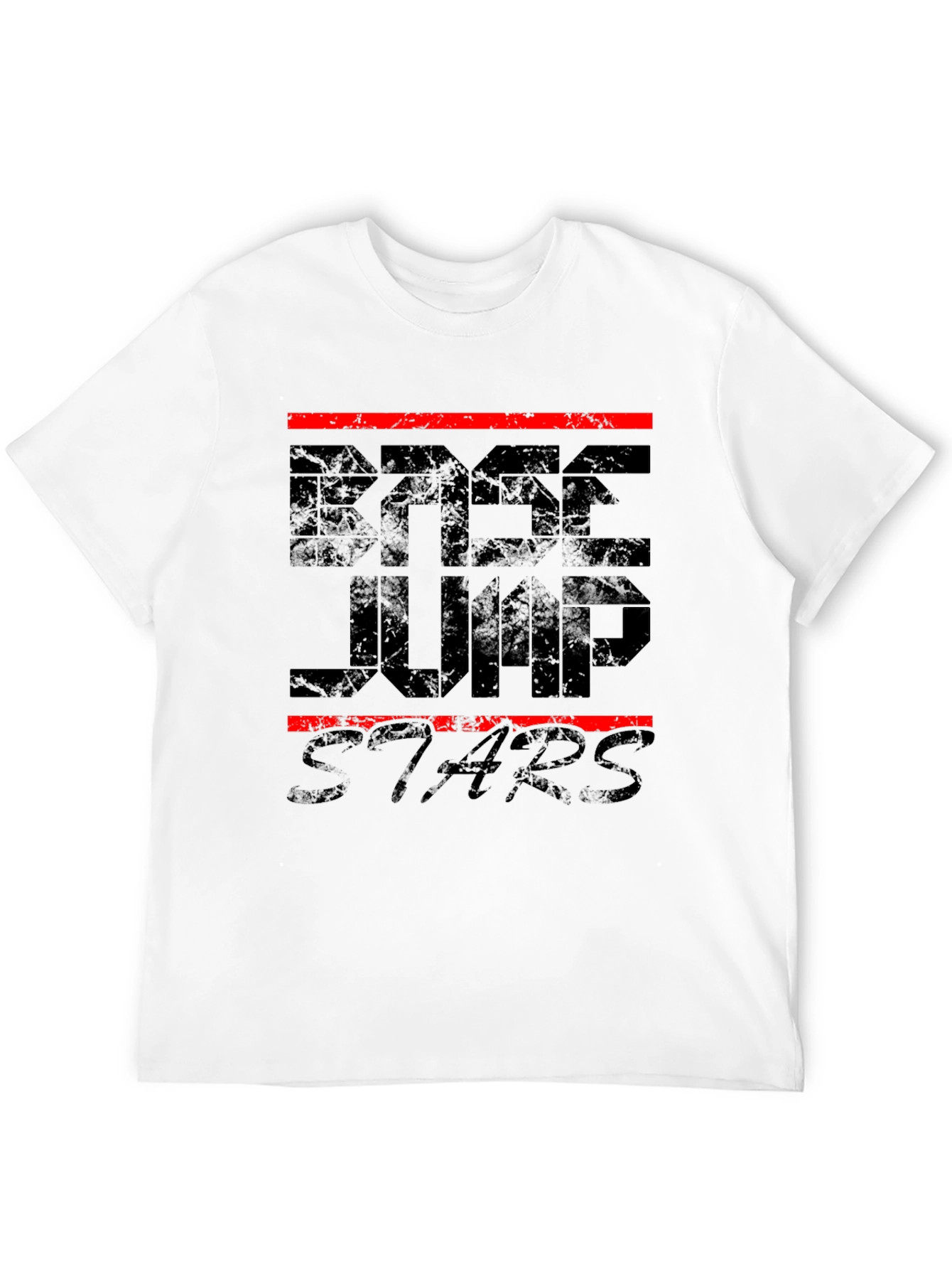 Black BASE Jump Stars Black Graphic Tee view 12