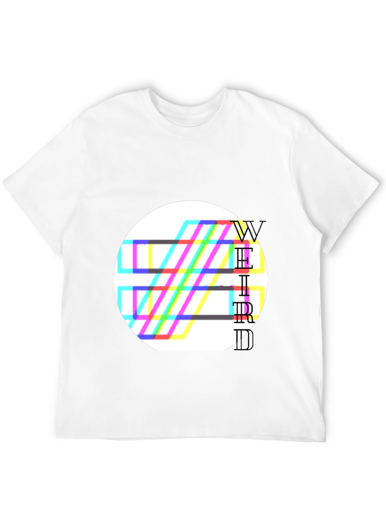 Black Weird Graphic Tee - Black Cotton Blend T-Shirt view 12