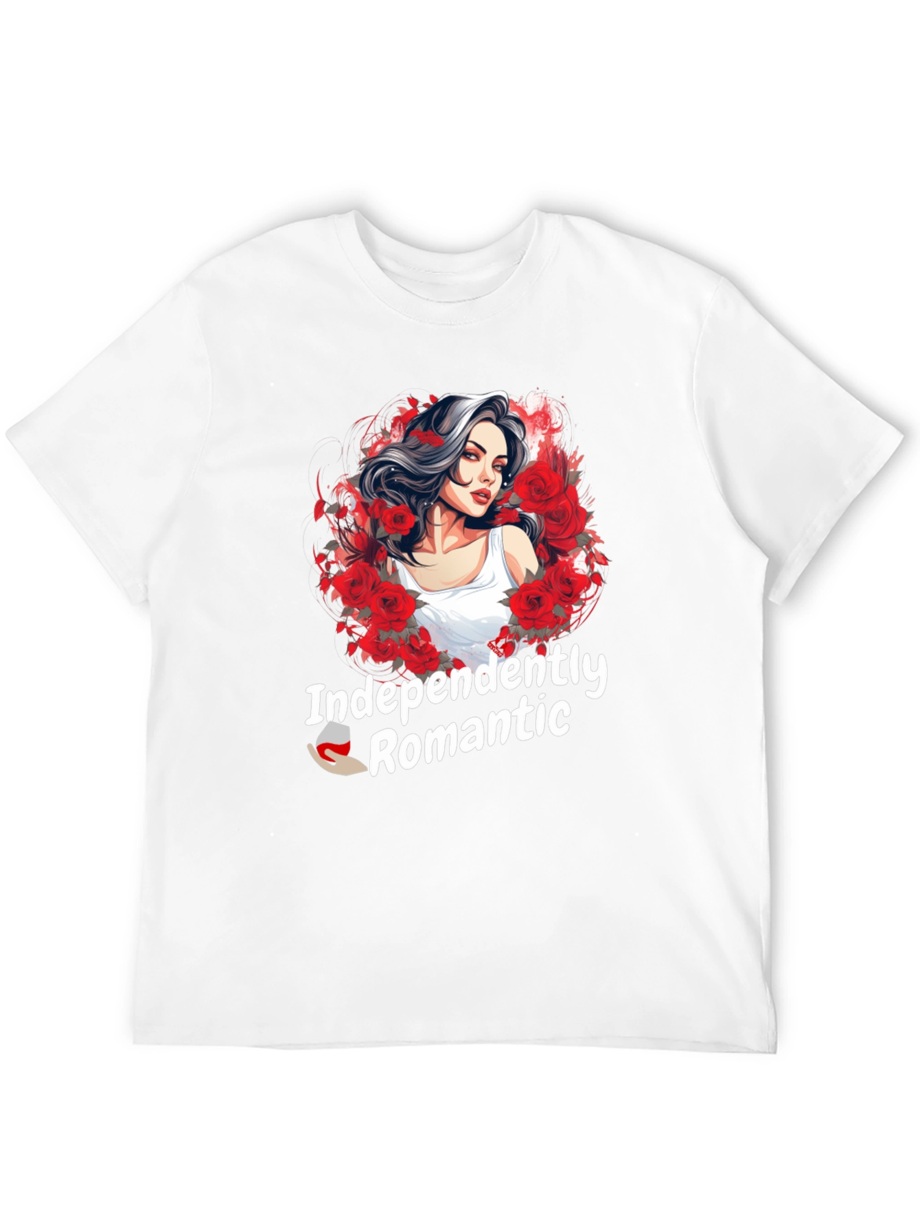 Black Independently Romantic Graphic T-Shirt view 12