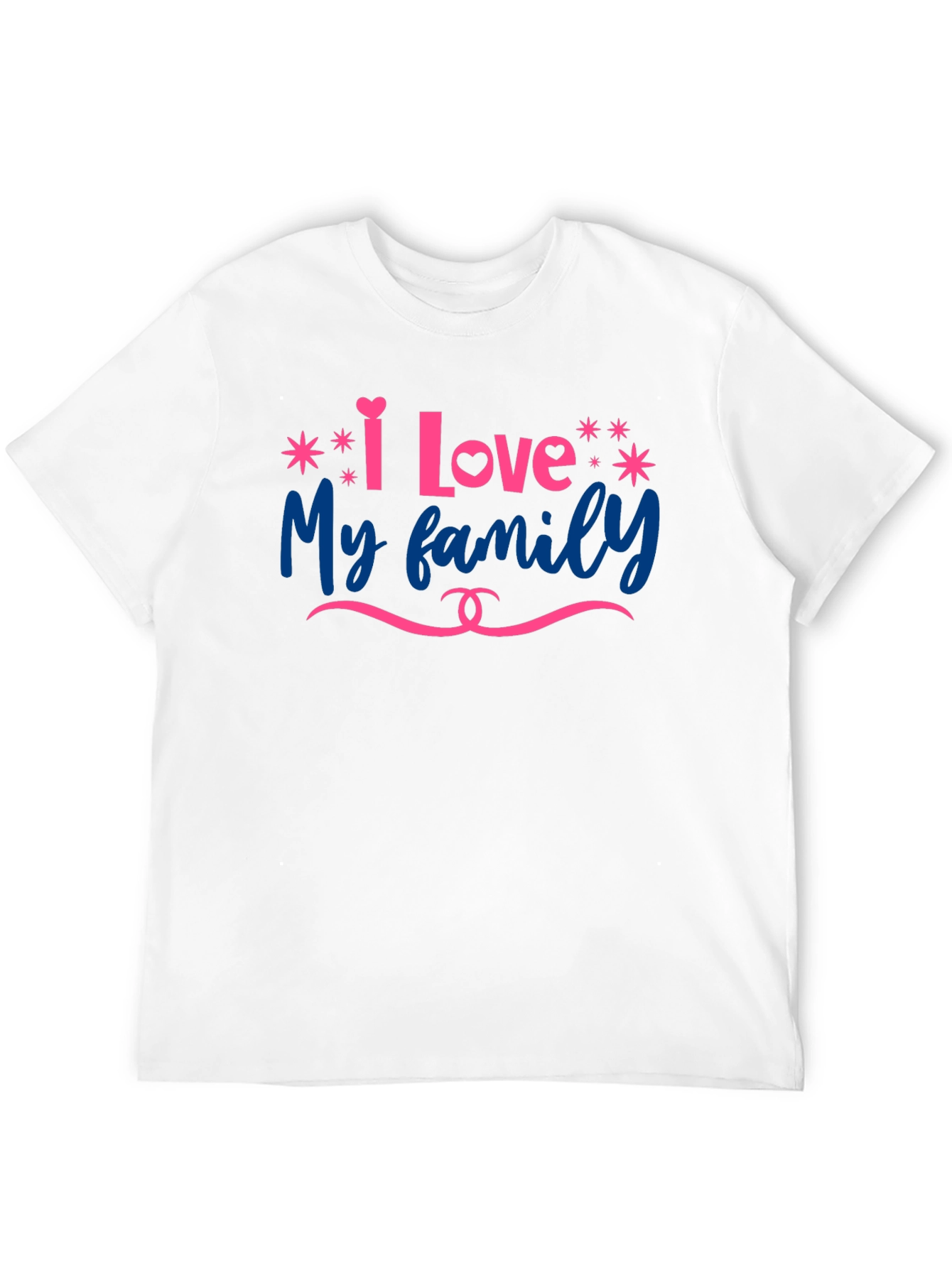 Black I Love My Family Graphic T-Shirt view 12
