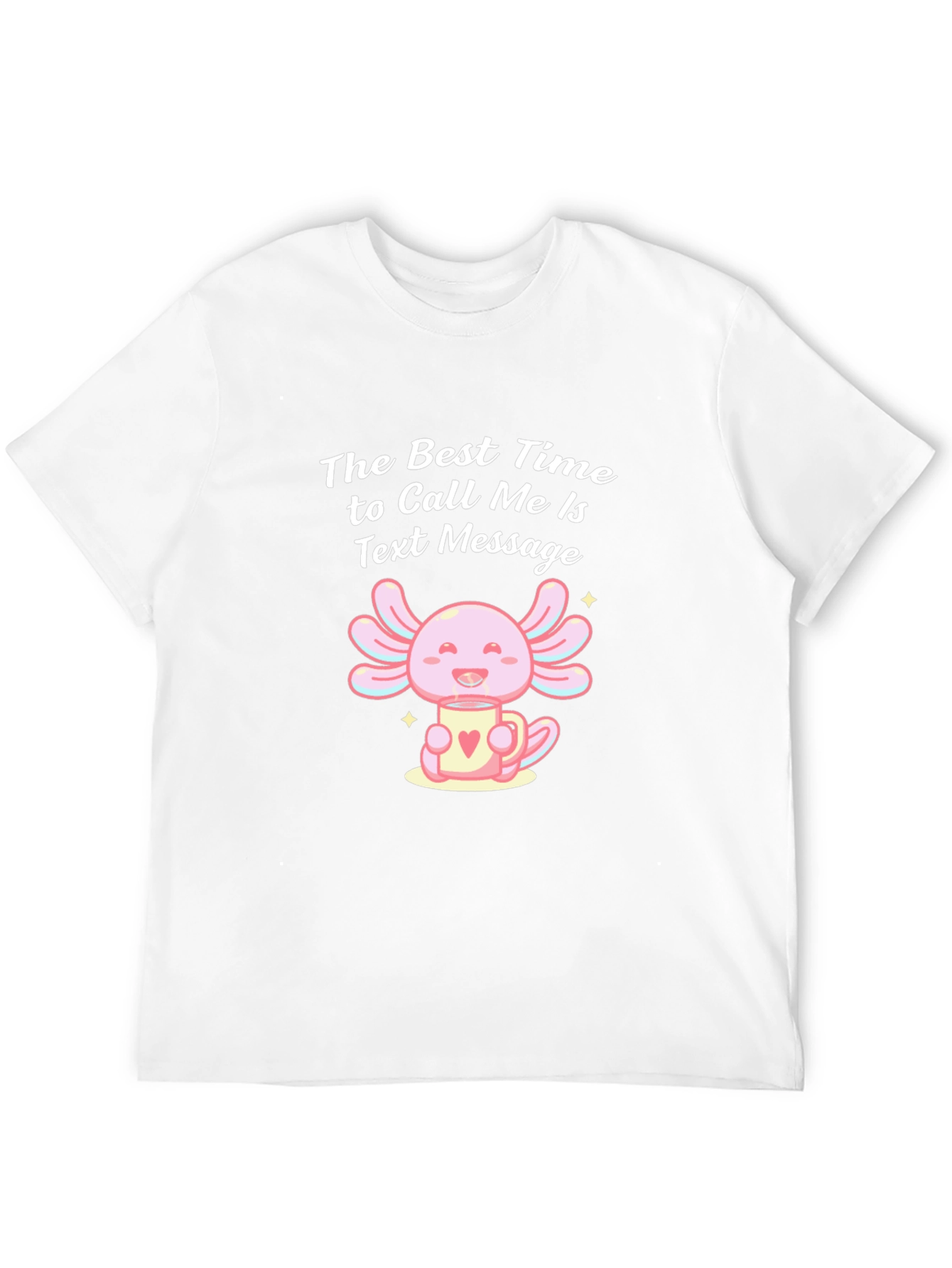 Black Axolotl Text Message T-Shirt view 12