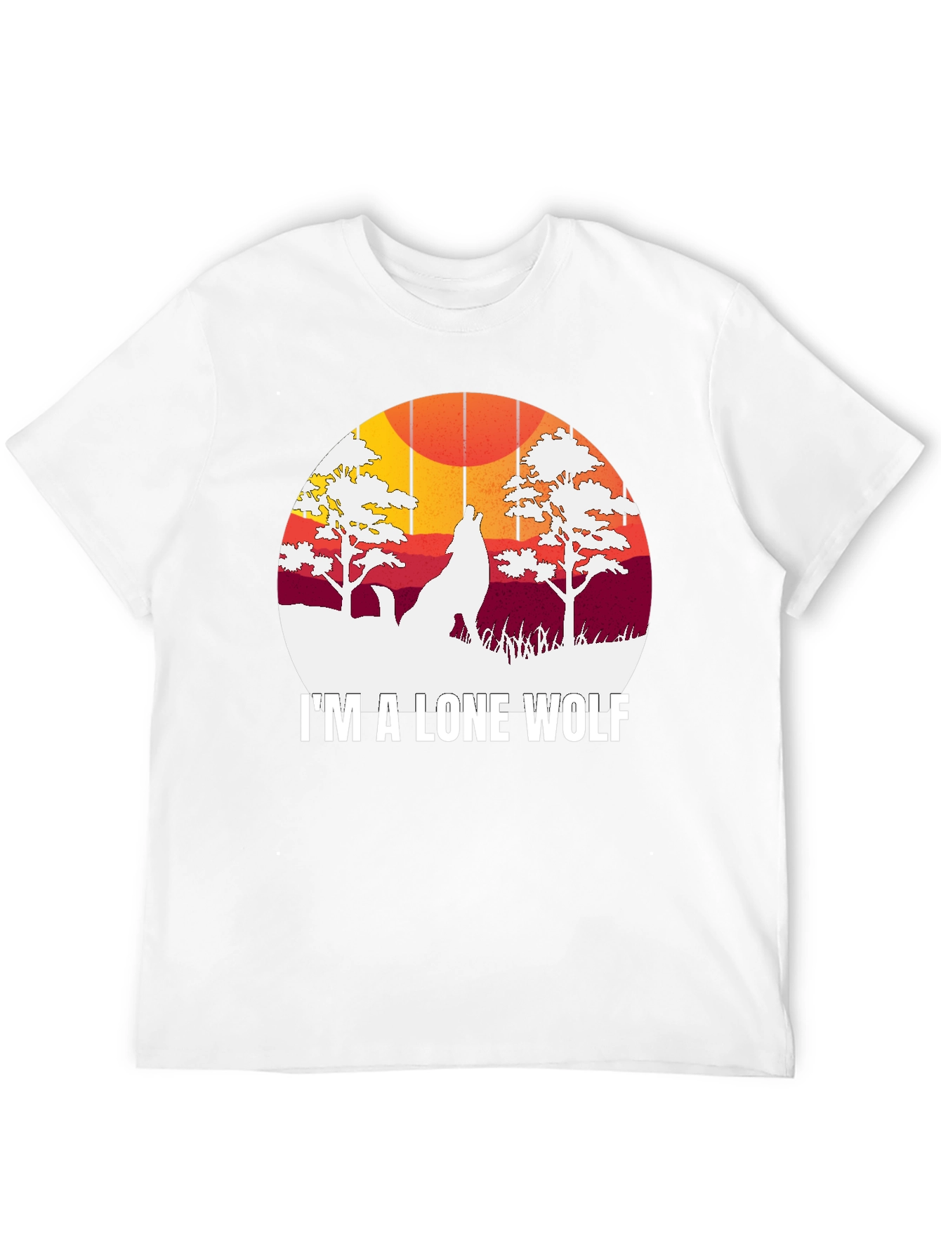 Black Lone Wolf Graphic Tee - Men's Black T-Shirt view 12