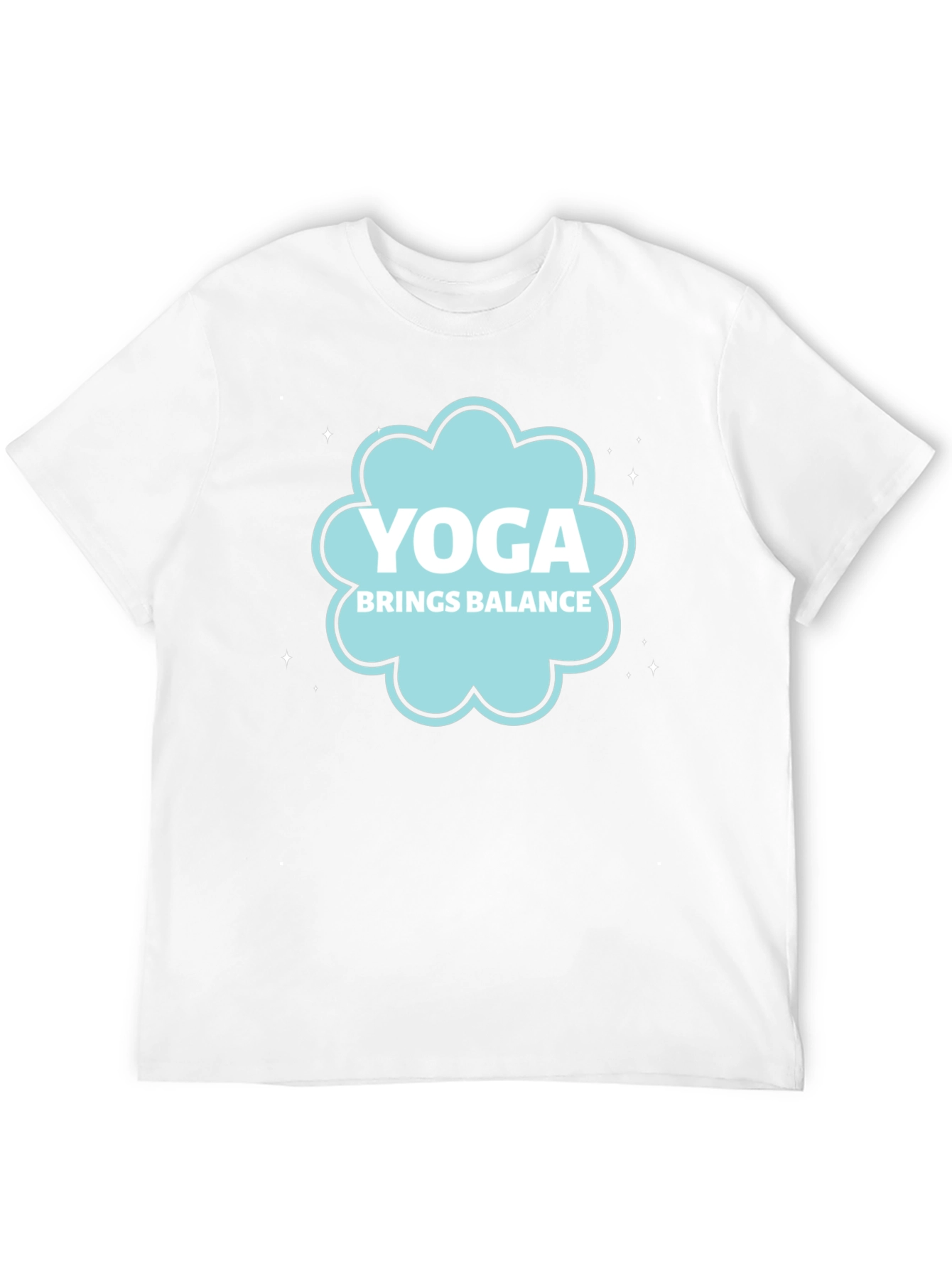 Black Yoga Brings Balance Black Graphic Tee view 12