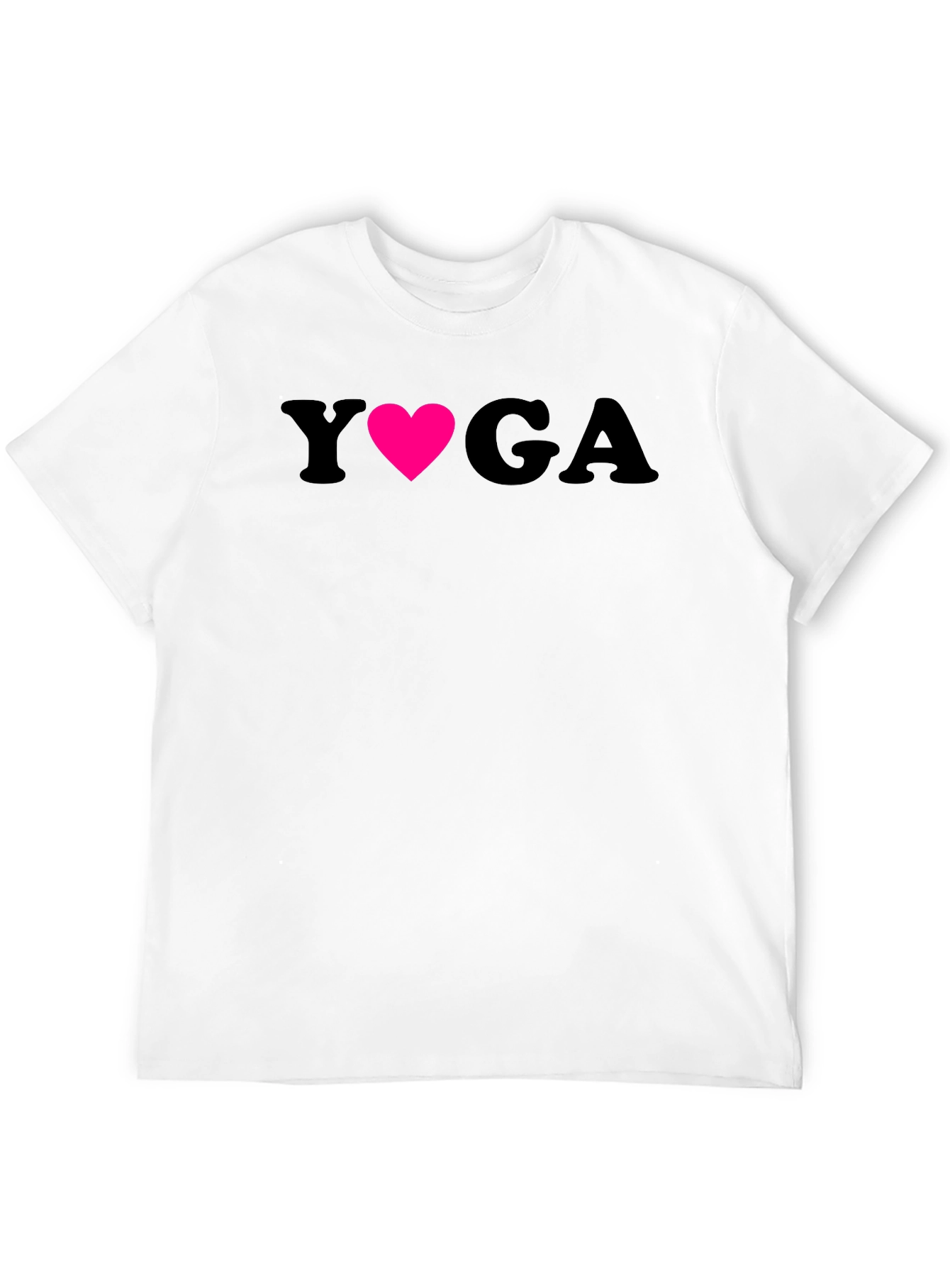 Black Yoga Heart Graphic Tee - Soft Cotton Blend Shirt view 12