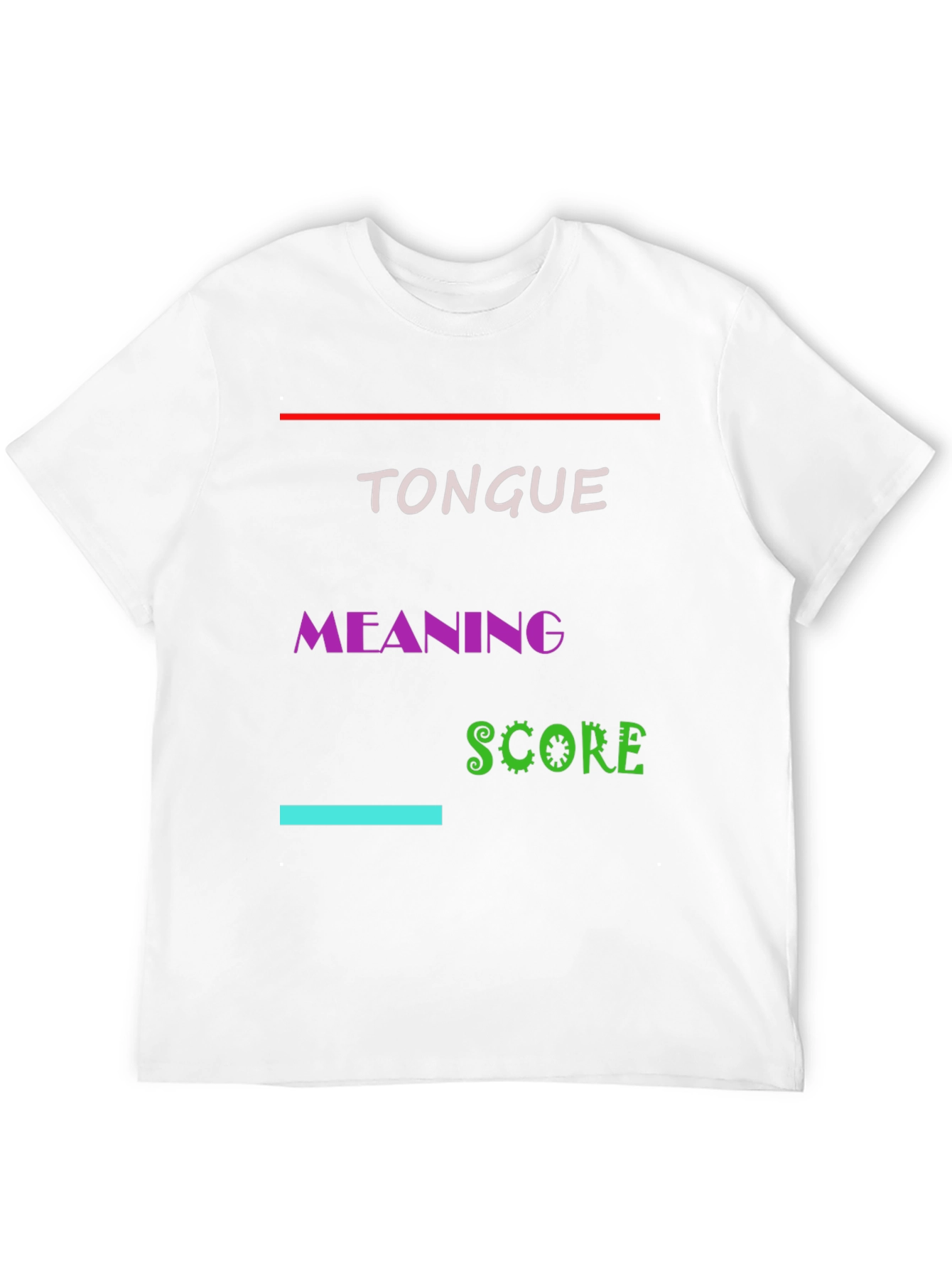 Black Tongue Meaning Score Graphic Tee - Black Cotton Blend T-Shirt view 12