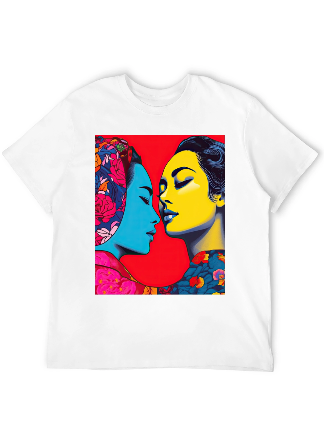 Black Artistic Portrait T-Shirt - Vivid Colors view 12
