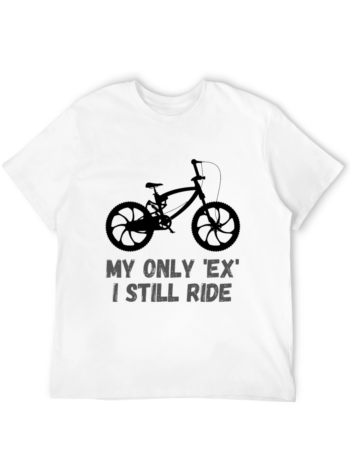 Black My Only Ex I Still Ride Bike T-Shirt view 12
