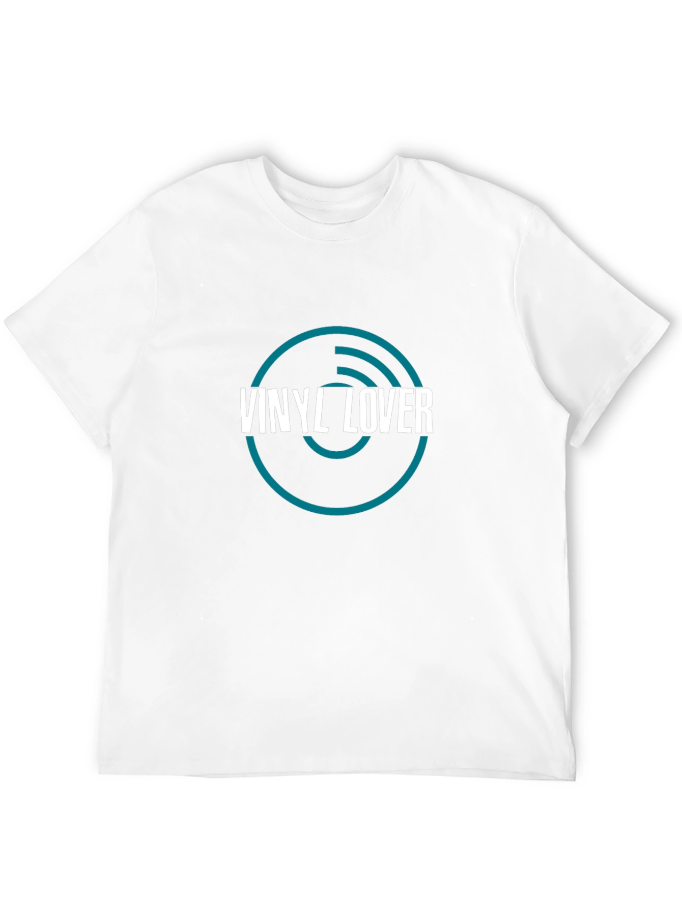 Black Vinyl Lover Graphic Tee - Black Cotton T-Shirt view 12