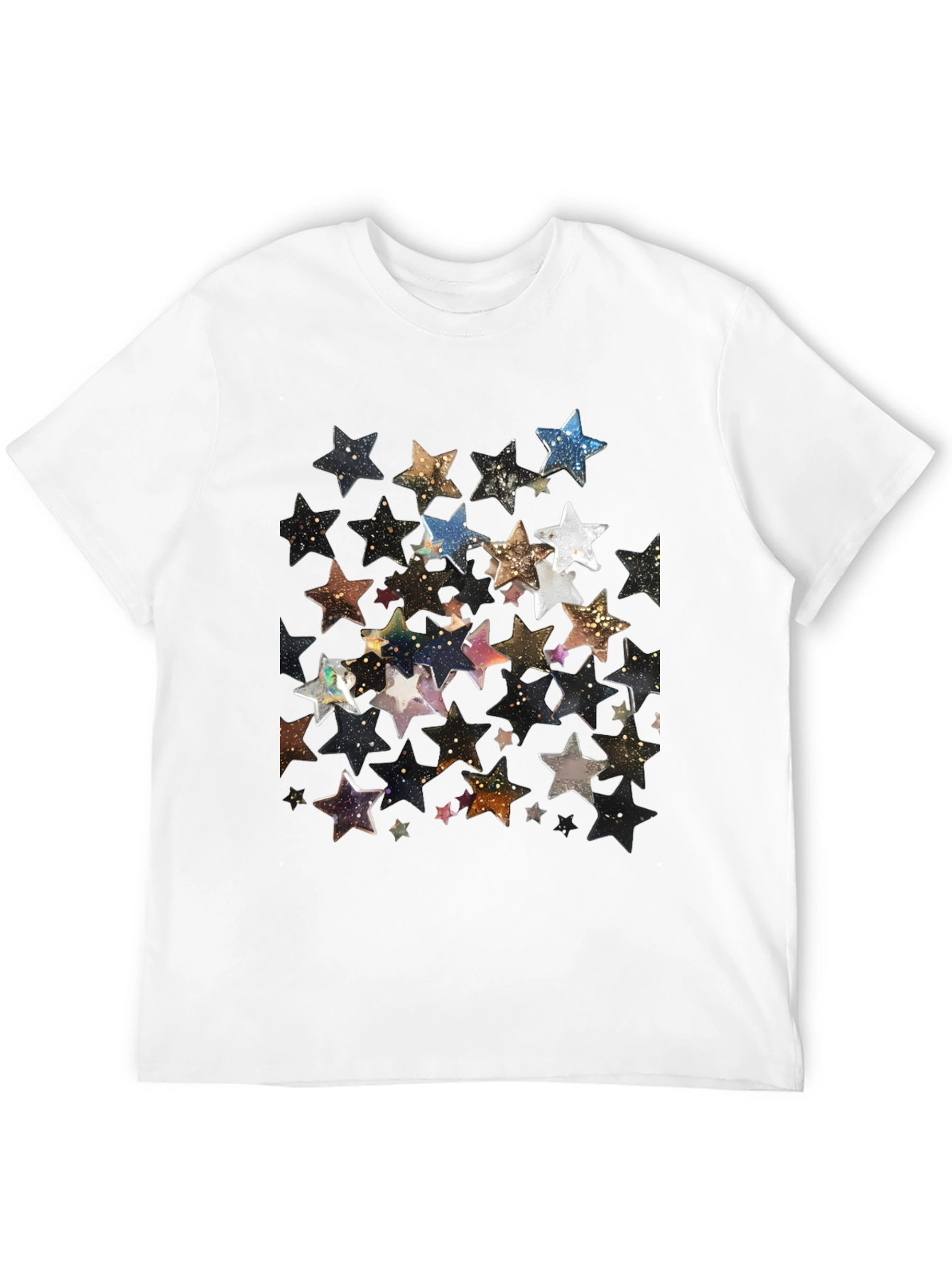 Black Starry Night Black T-Shirt view 12