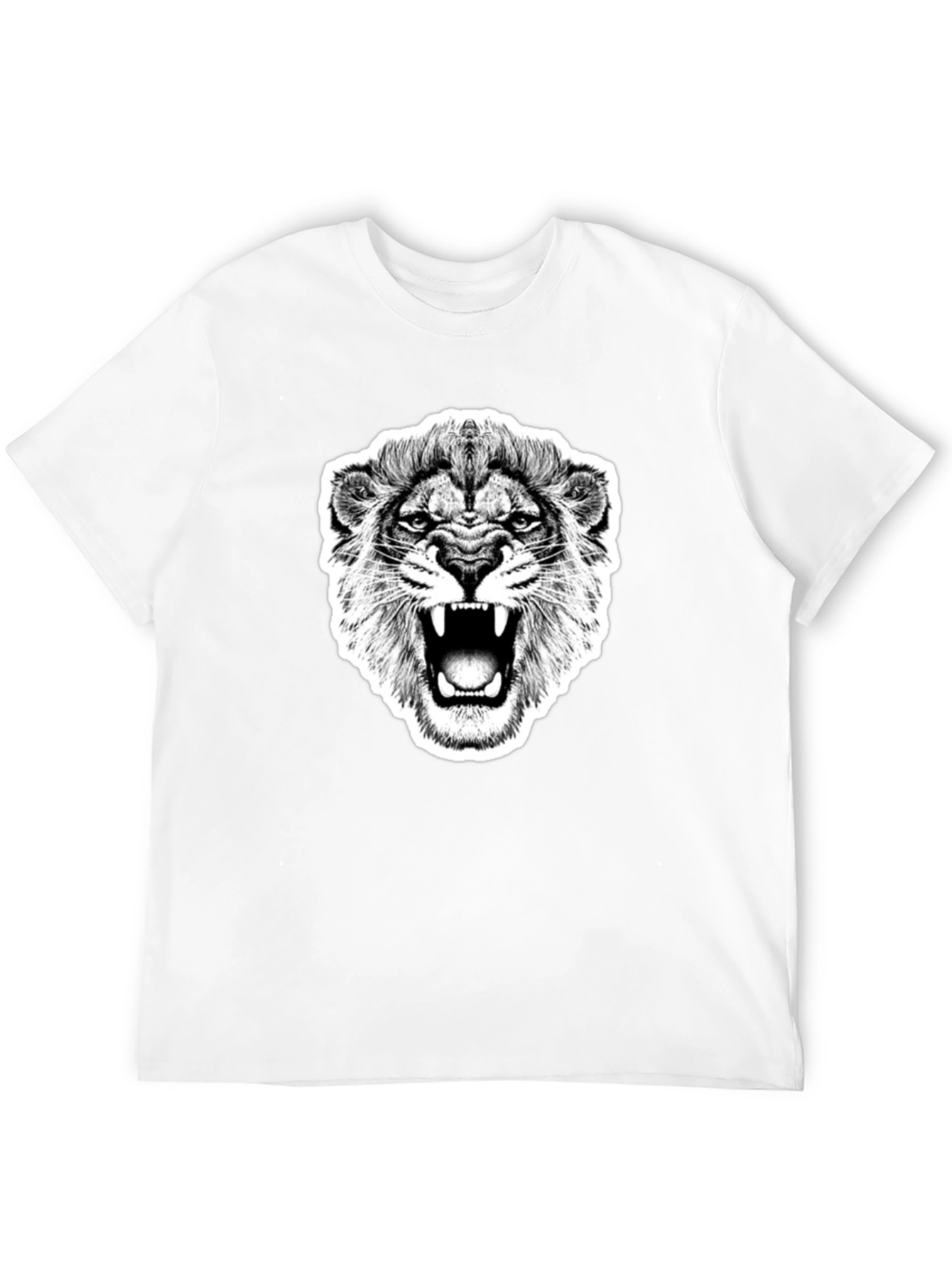 Black Lion Graphic Black T-Shirt - Bold Statement Tee view 12