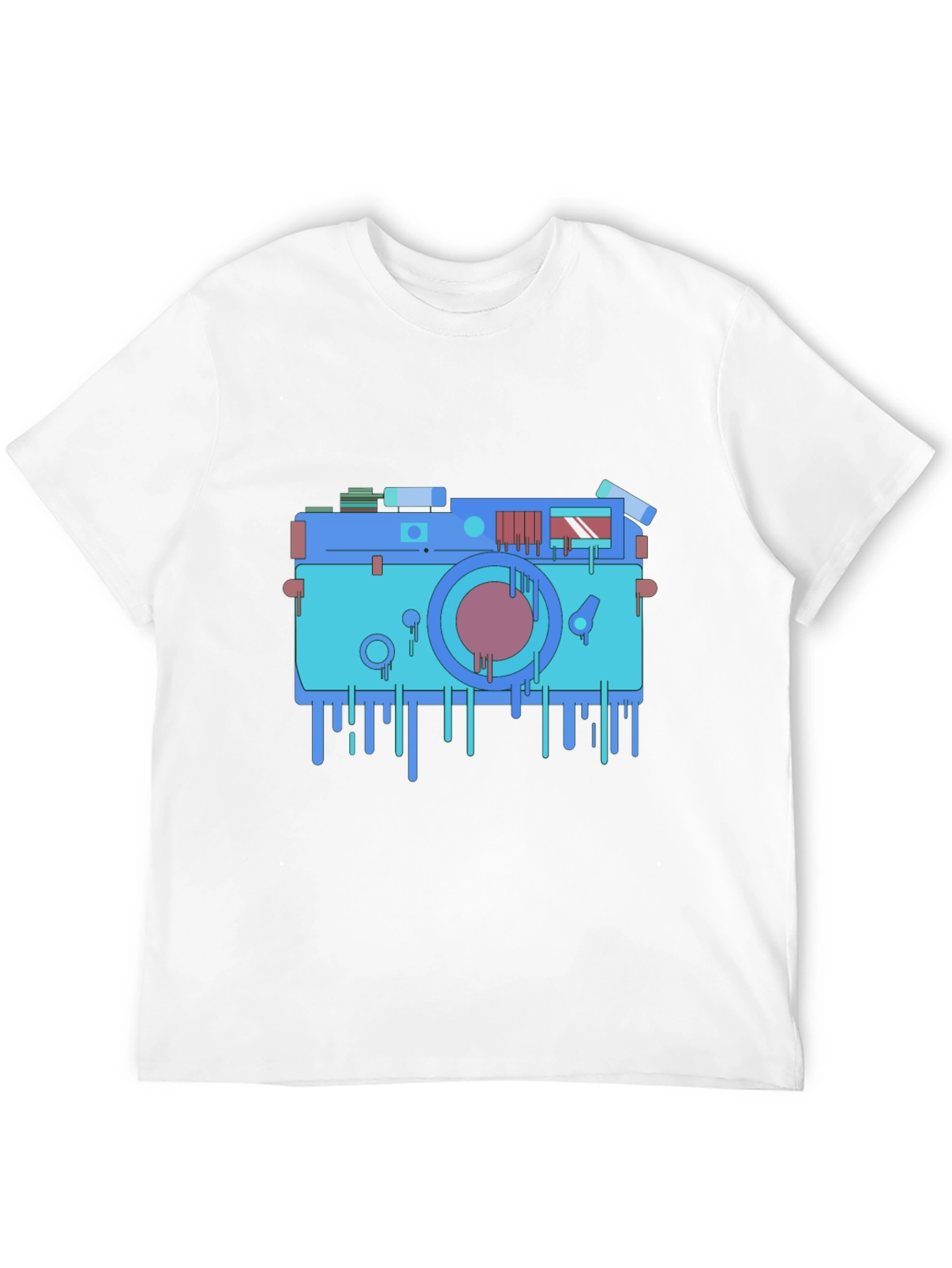 Black Retro Camera Graphic Tee - Cool Photo Lover Shirt view 12