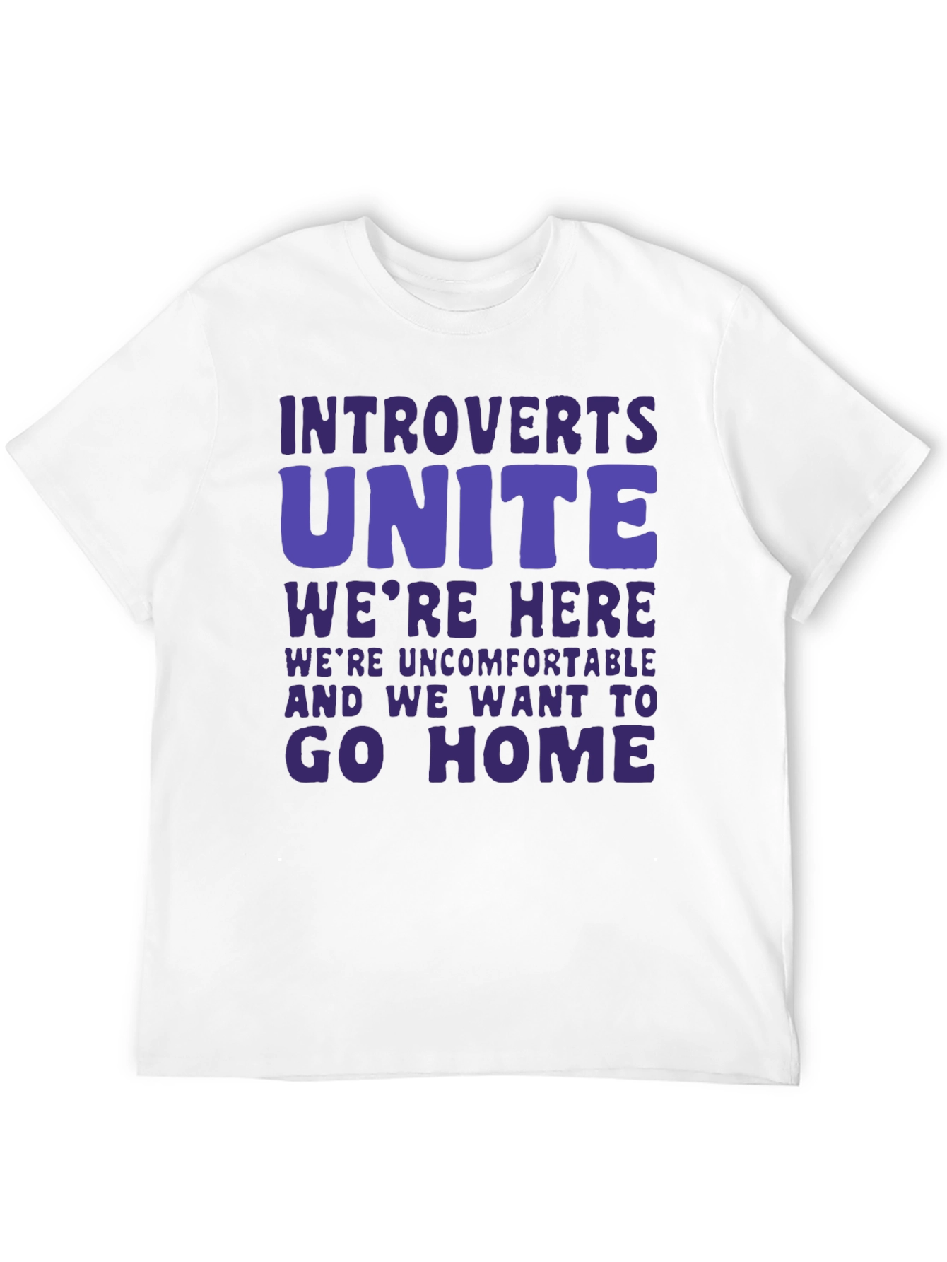 Black Introvert Unite Funny Graphic T-Shirt view 12