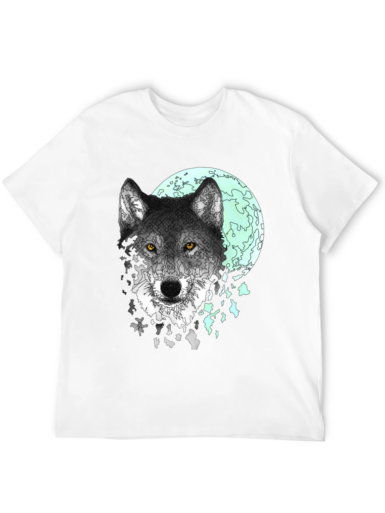Black Wolf Moon Graphic Tee - Men's Black T-Shirt view 12