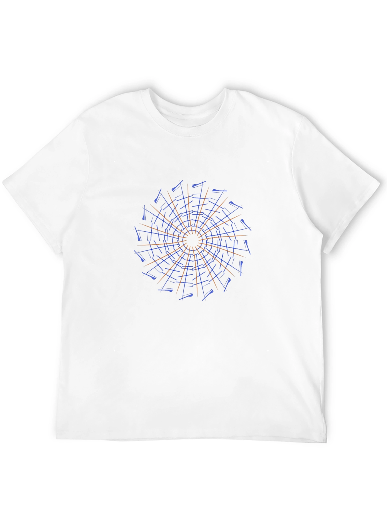 Black Geometric Mandala Black T-Shirt view 12