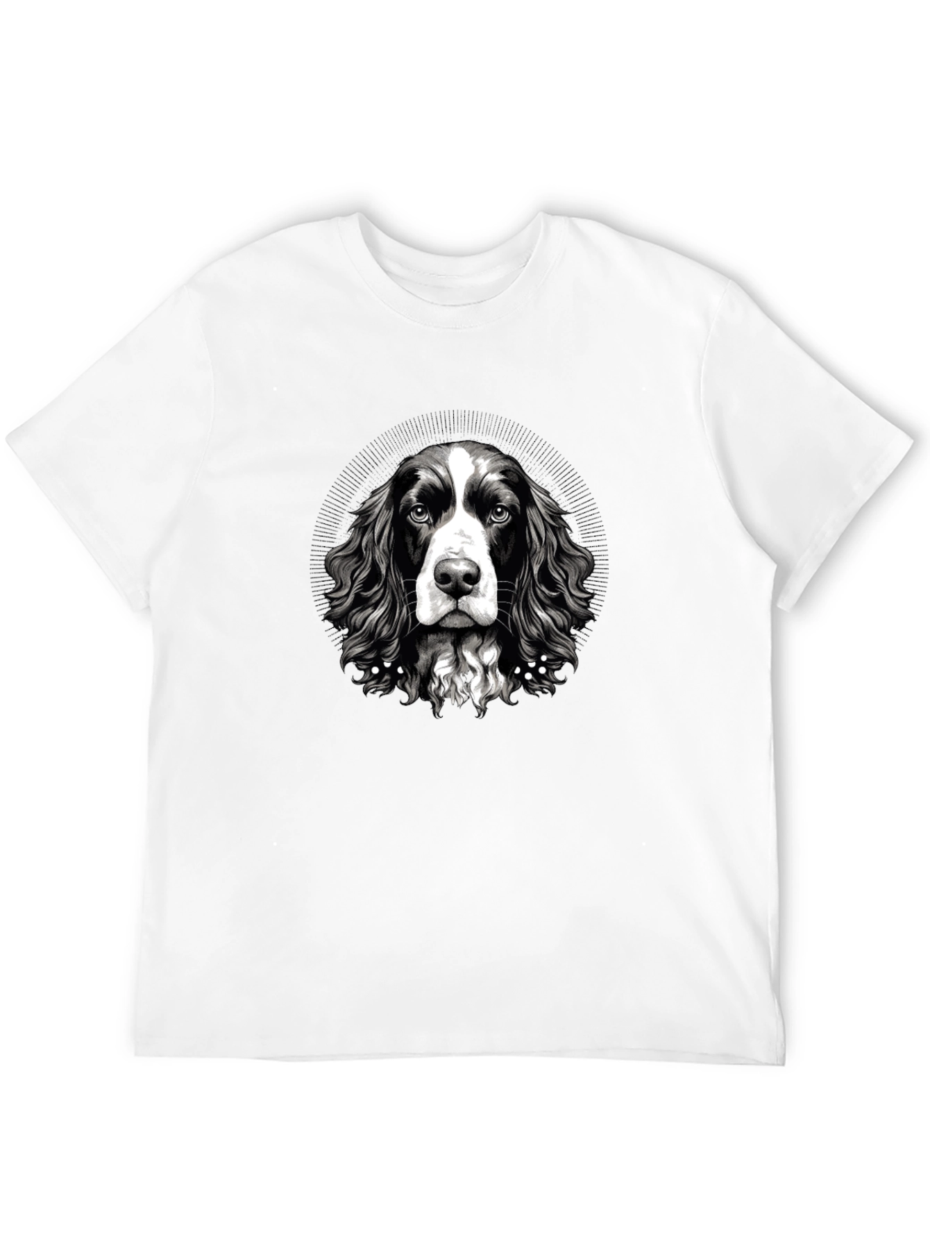 Black Dog Portrait Black T-Shirt - Men's Graphic Tee view 12