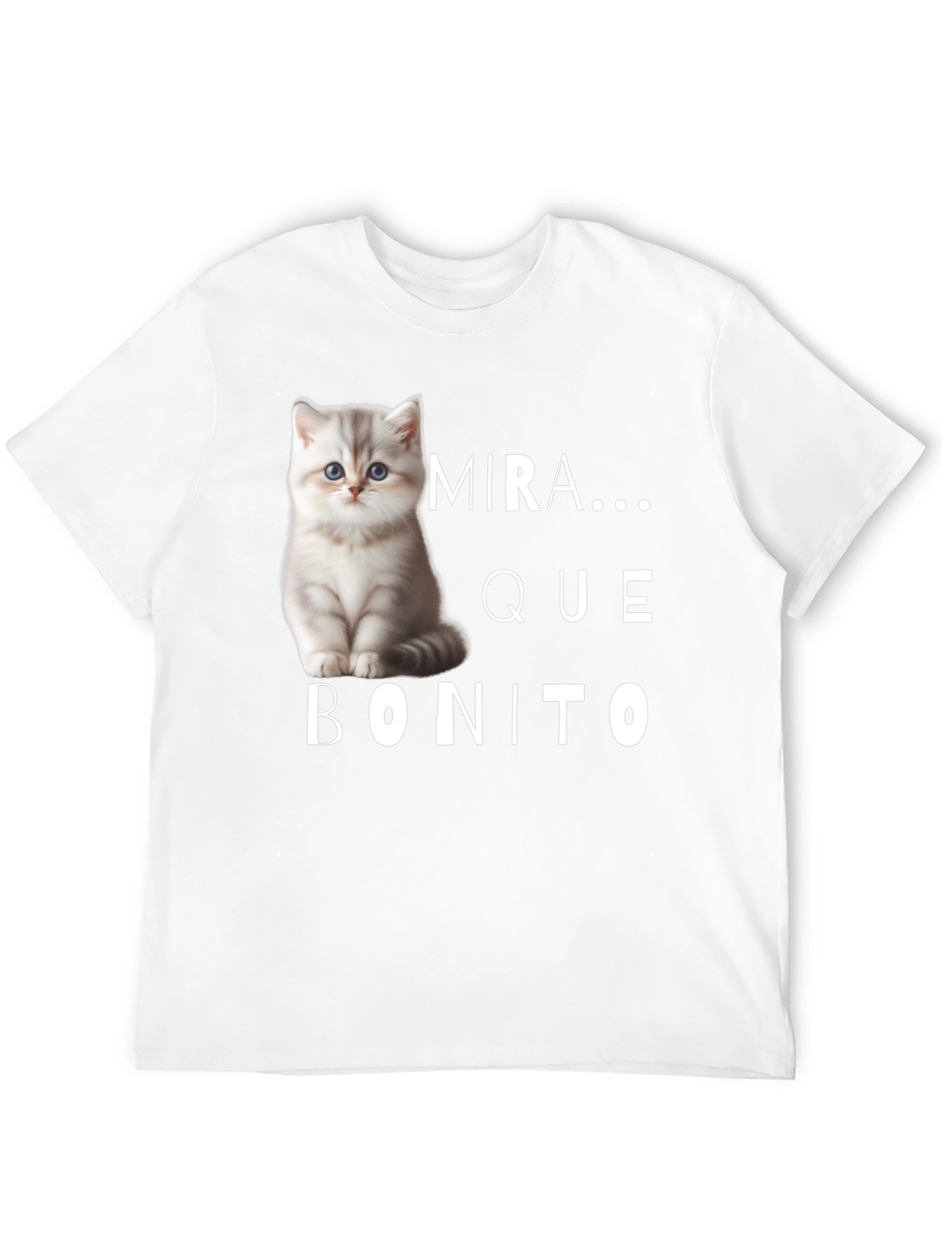 Black Cute Cat T-Shirt - Mira Que Bonito! view 12