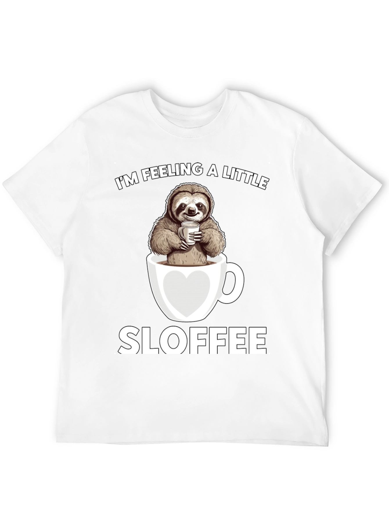 Black Sloth Coffee Graphic Tee - "Sloffee" Funny T-Shirt view 12