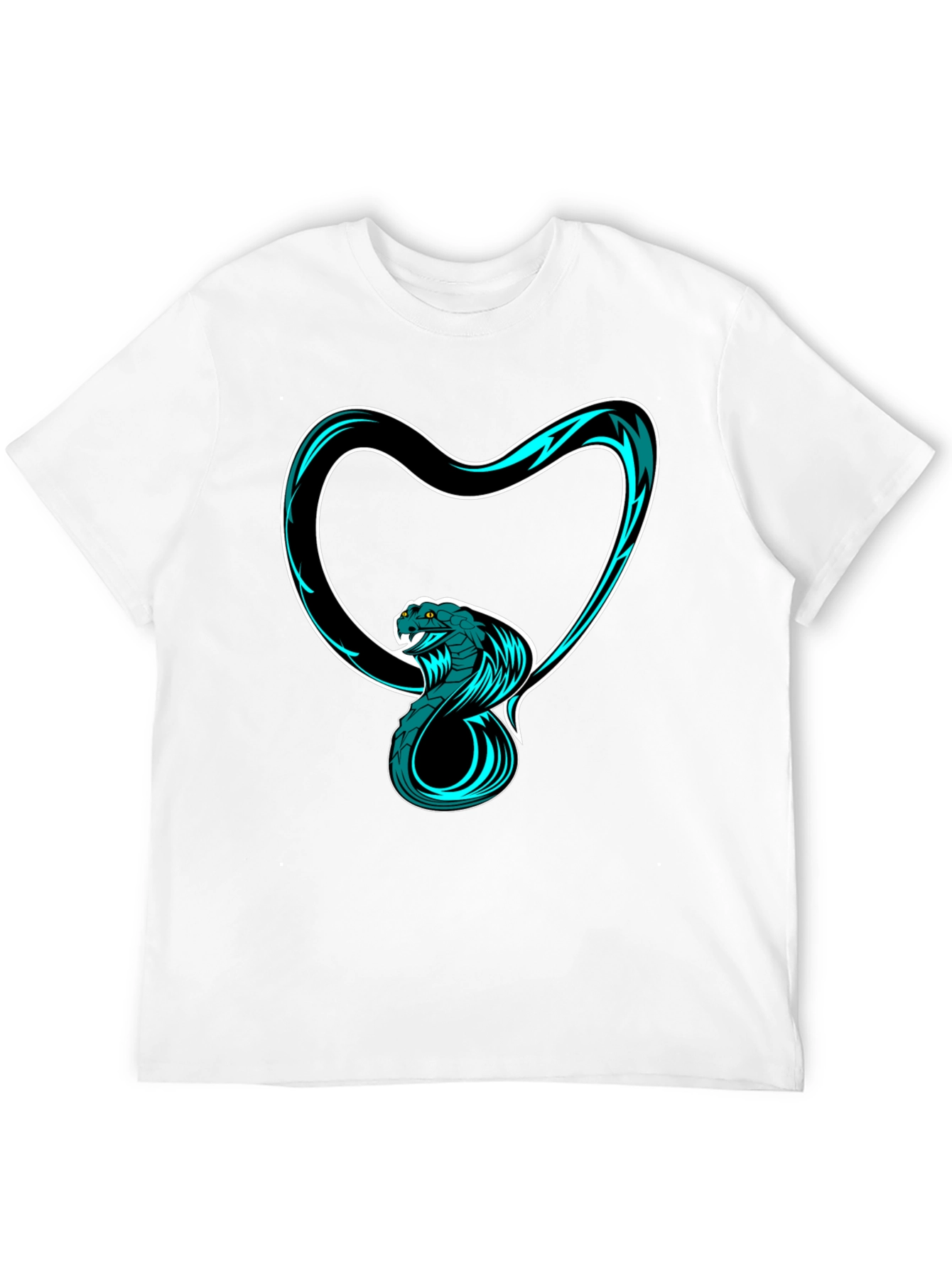 Black Cobra Heart Graphic Tee - Stylish Black T-Shirt view 12