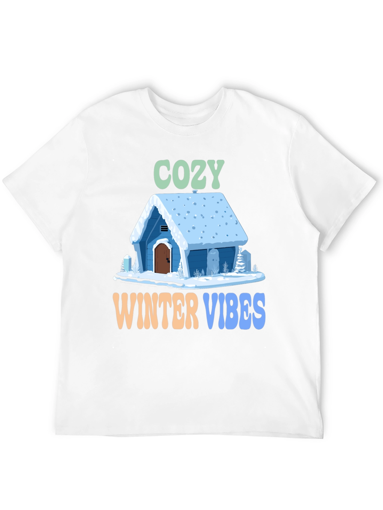 Black Cozy Winter Vibes Graphic Tee view 12