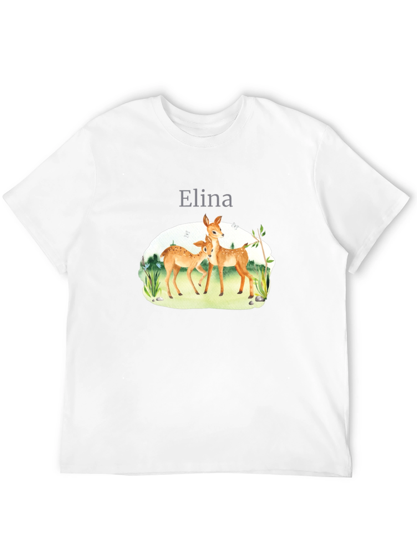 Black Deer Family Personalized Black T-Shirt view 12