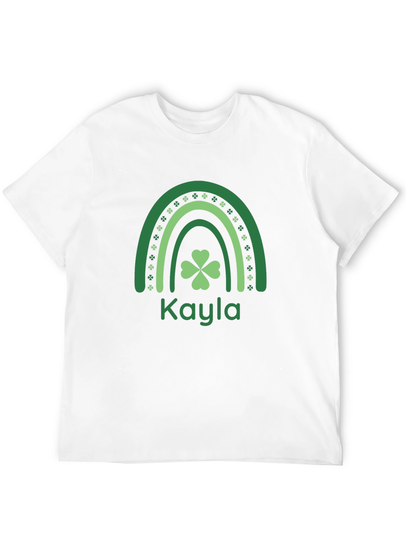 Black Kayla St. Patrick's Day Shamrock Rainbow T-Shirt view 12