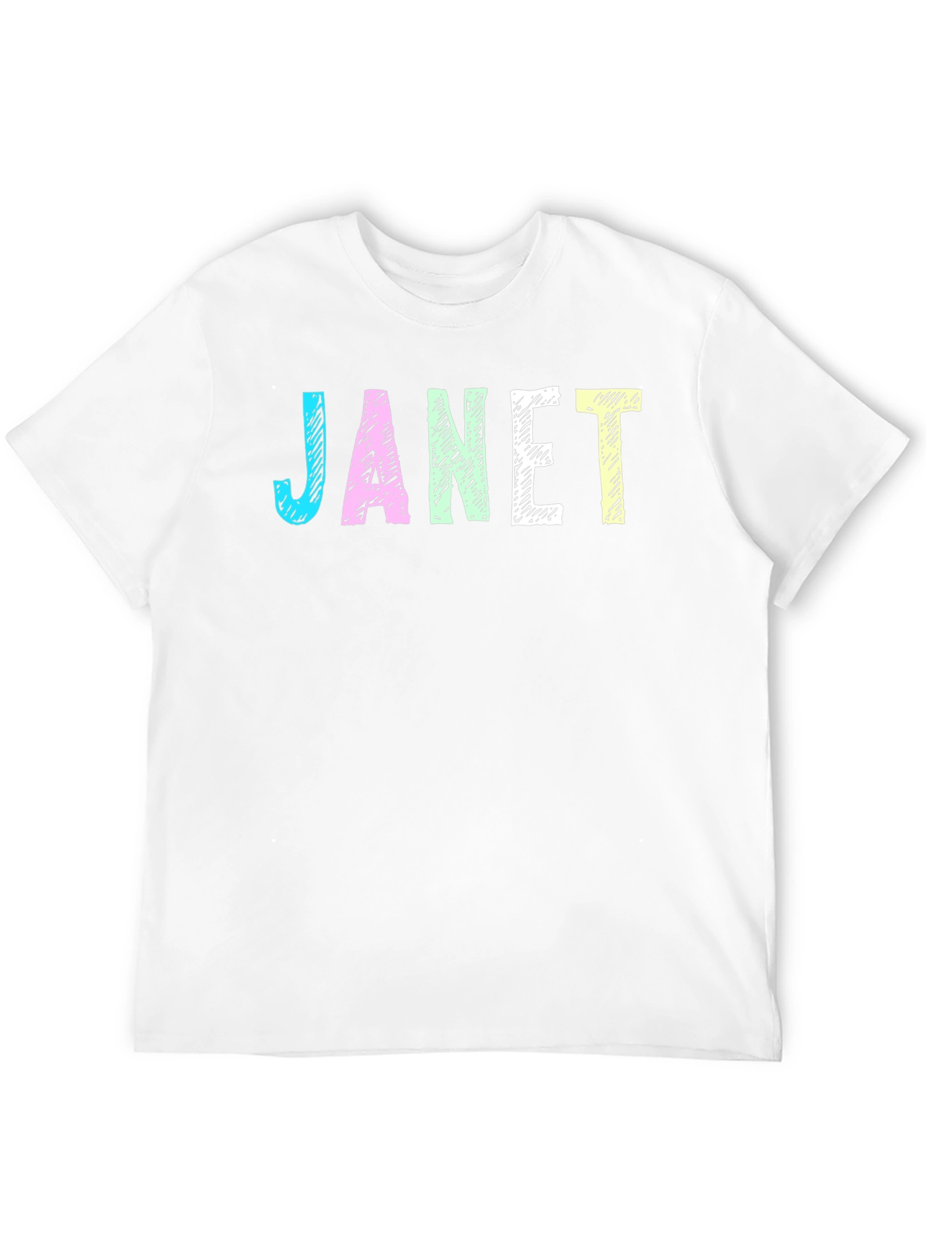 Black Janet Graphic T-Shirt - Black Crew Neck Tee view 12