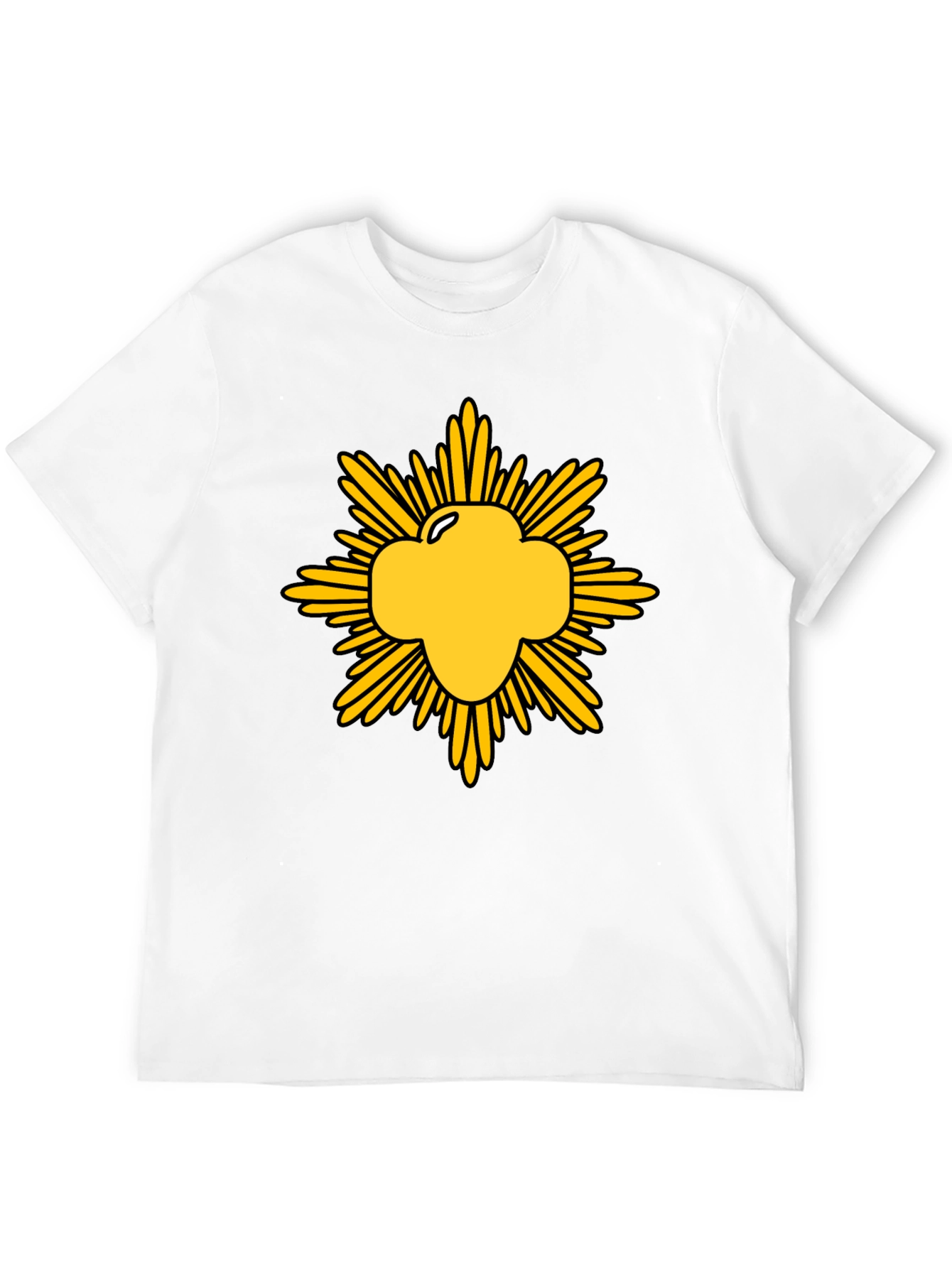 Black Golden Cloverburst Graphic Tee - Black Cotton Blend view 12