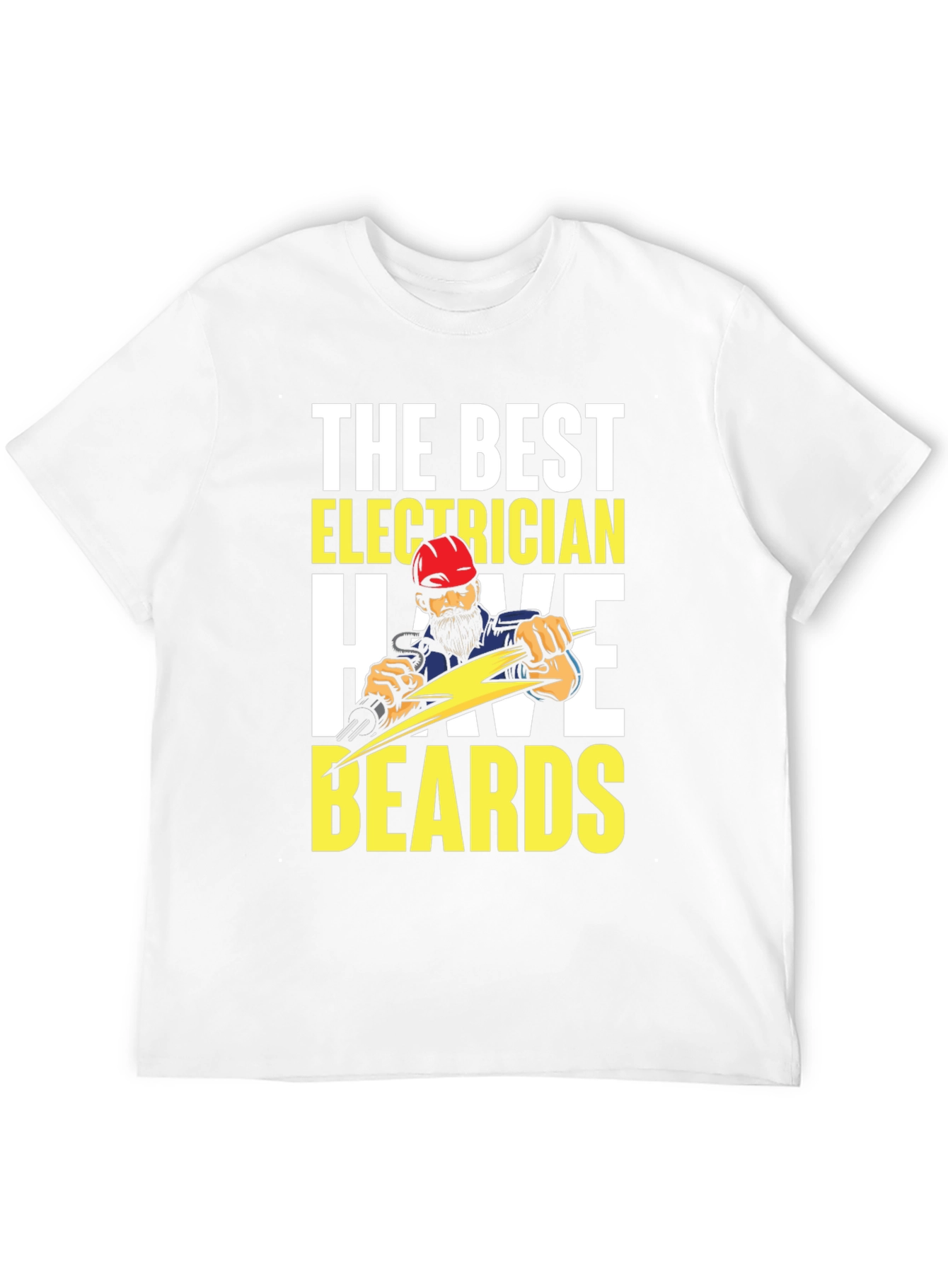 Black Bearded Electrician T-Shirt - Funny Electrician Gift view 12