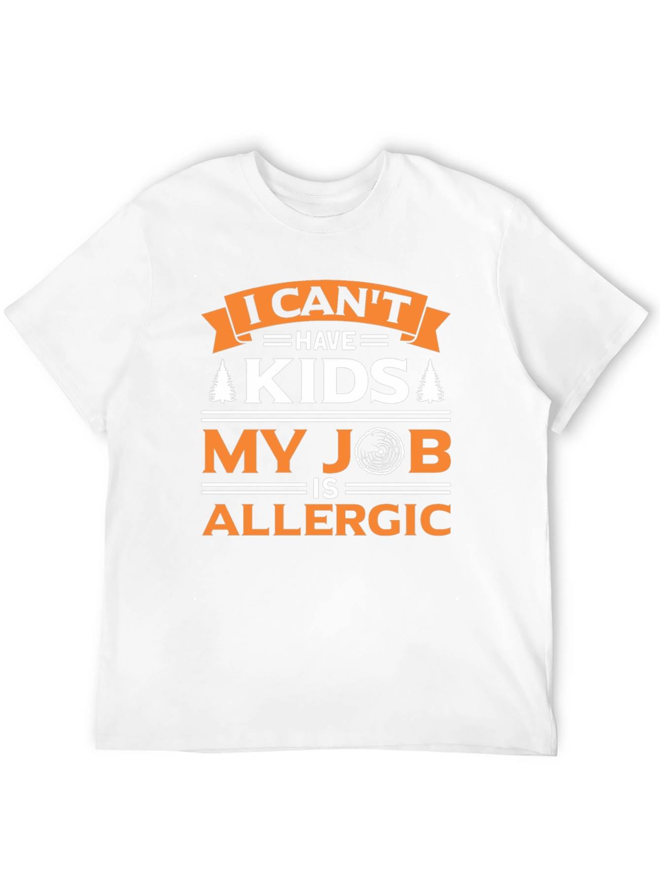 Black Funny Job Allergic T-Shirt view 12