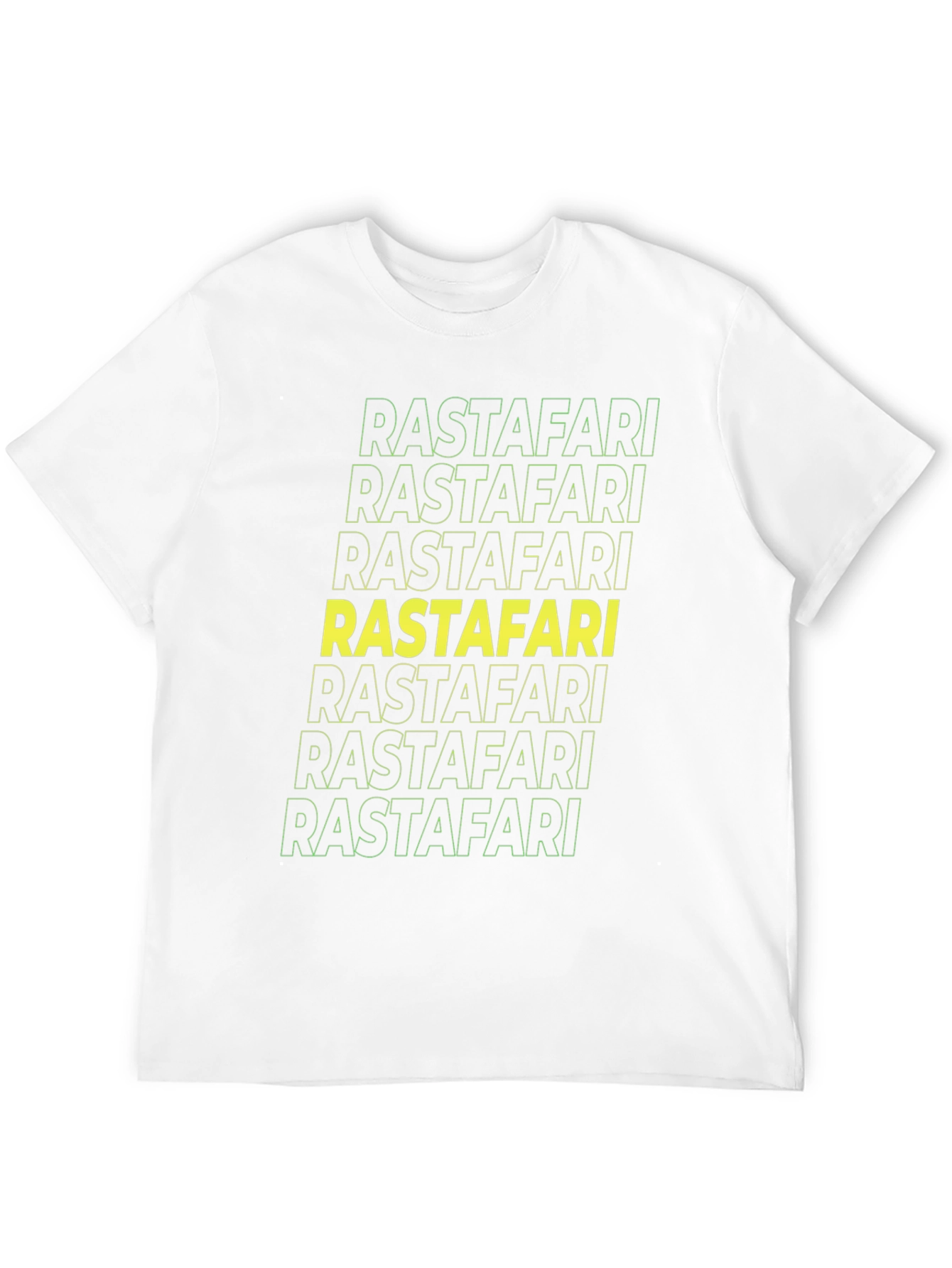 Black Rastafari Graphic Print Crew Neck T-Shirt view 12